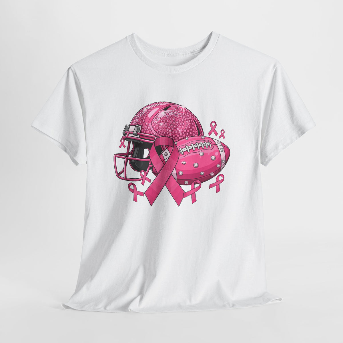 Breast Cancer Awareness Football Helmet T-Shirt
