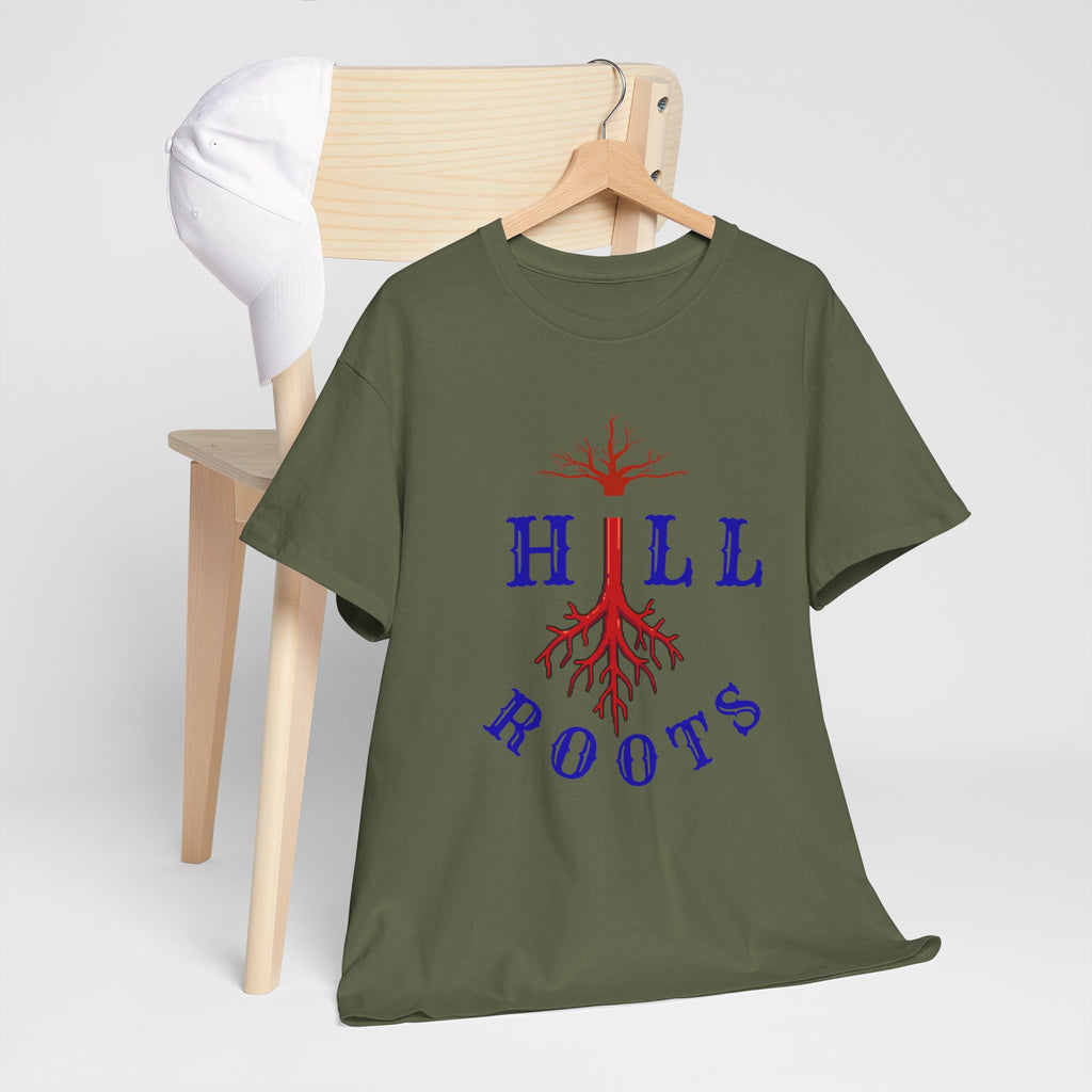 T-Shirt — Hill Roots Logo Tee (red tree roots graphic)