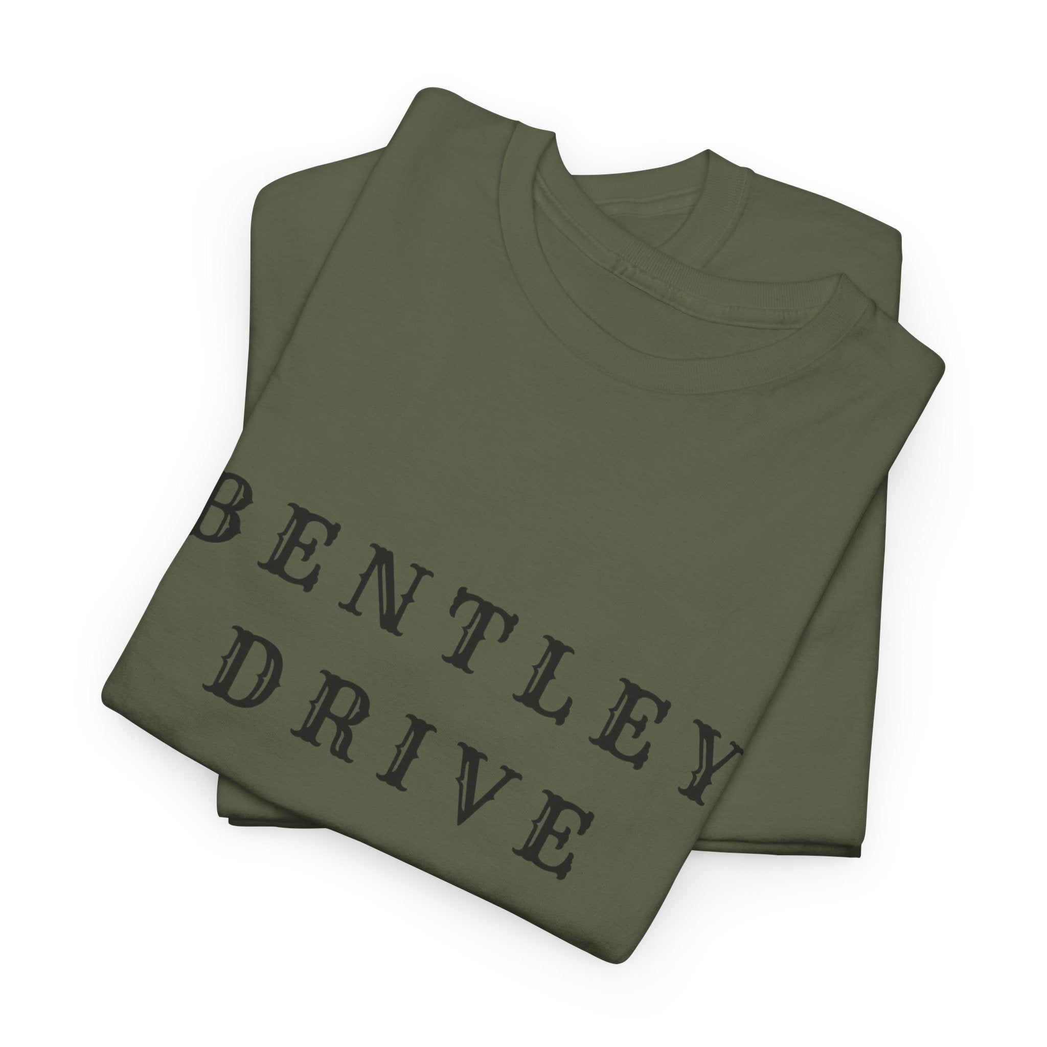 Bentley Drive Tee — Minimal Vintage Script T‑Shirt