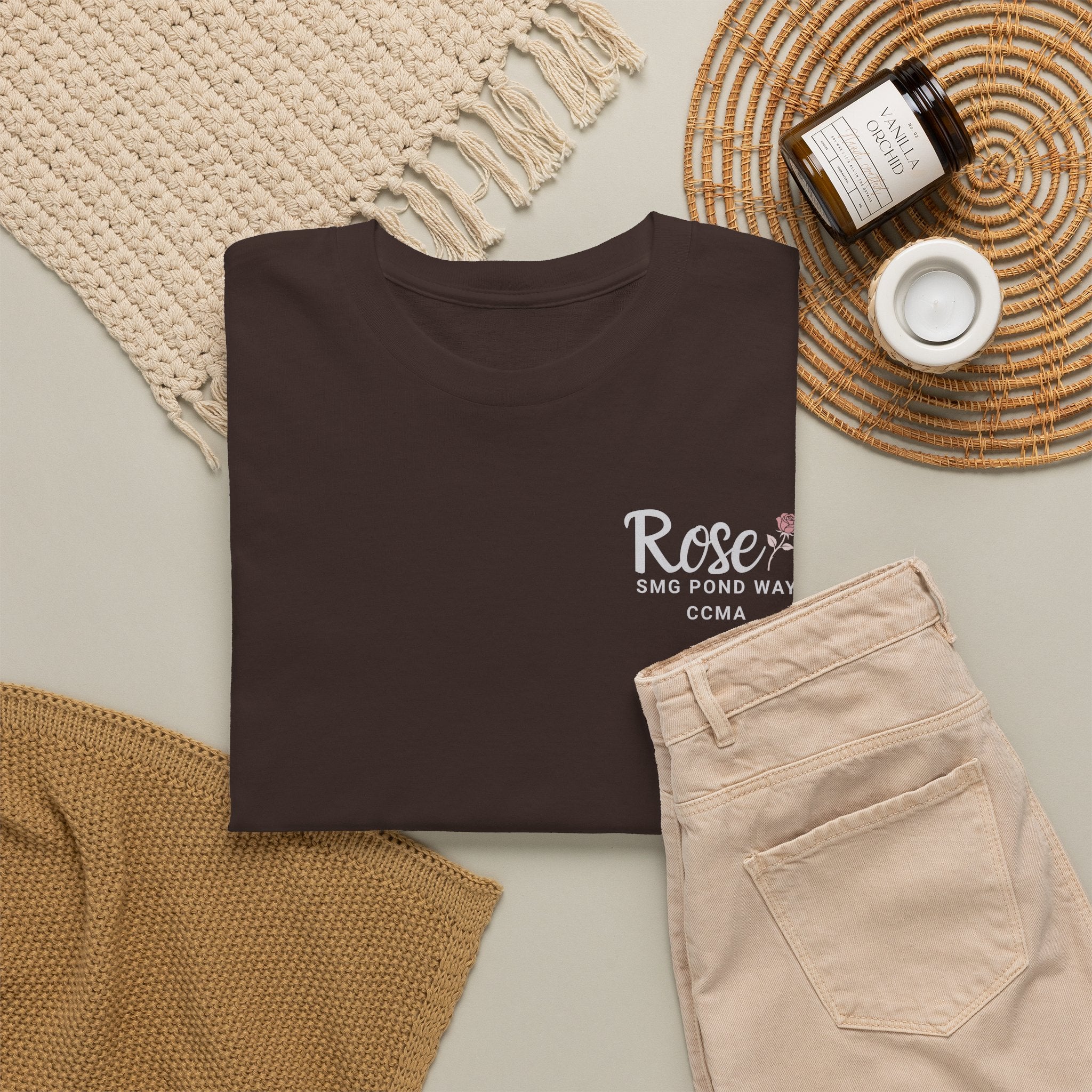Rose Logo Work Tee with a Rose