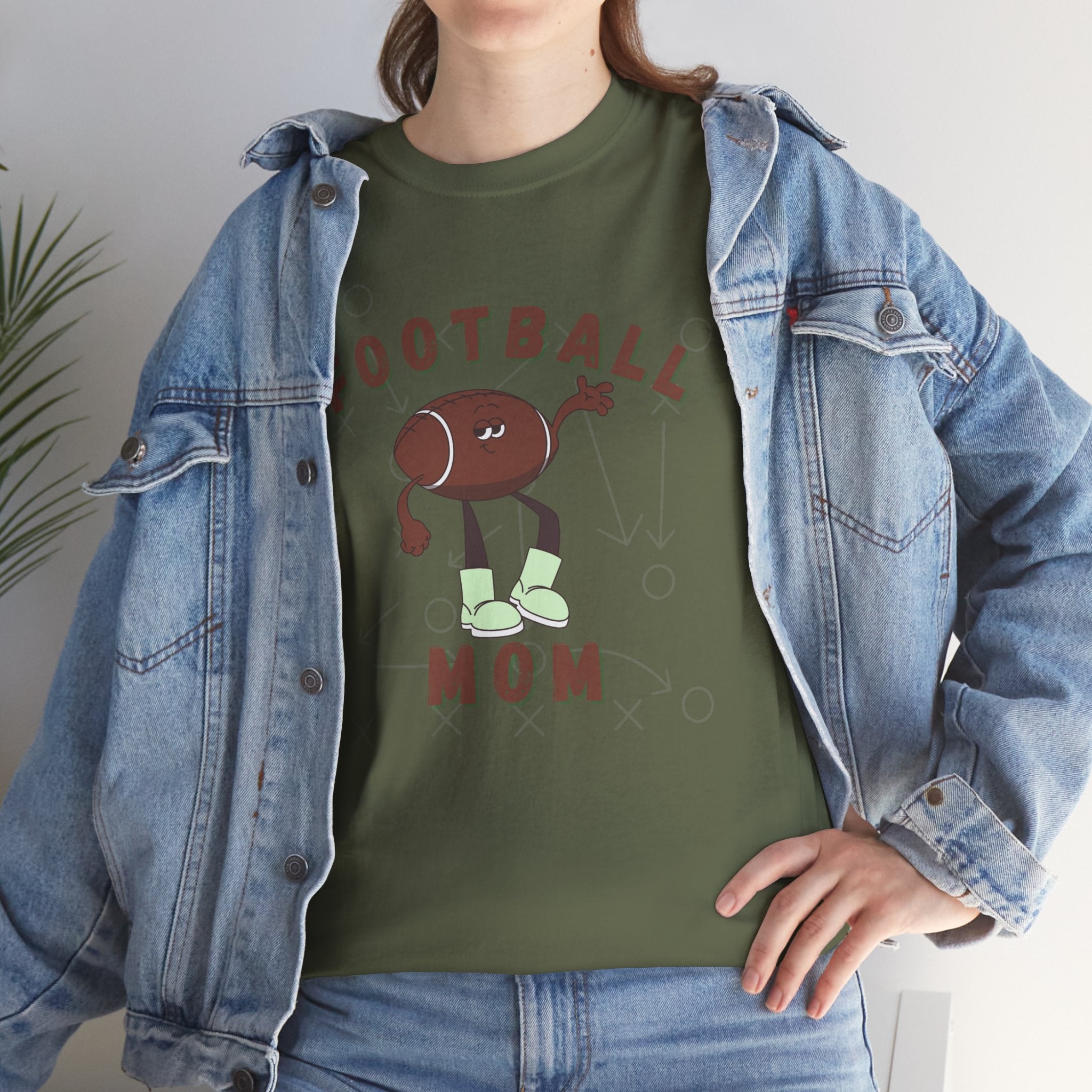 Football Mom graphic Unisex Heavy Cotton Tee