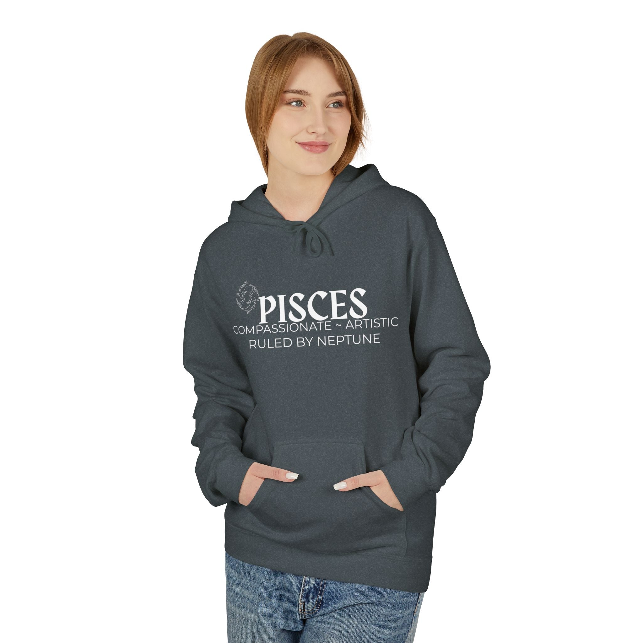 Pisces Zodiac Fleece Hoodie for Astrology Lovers