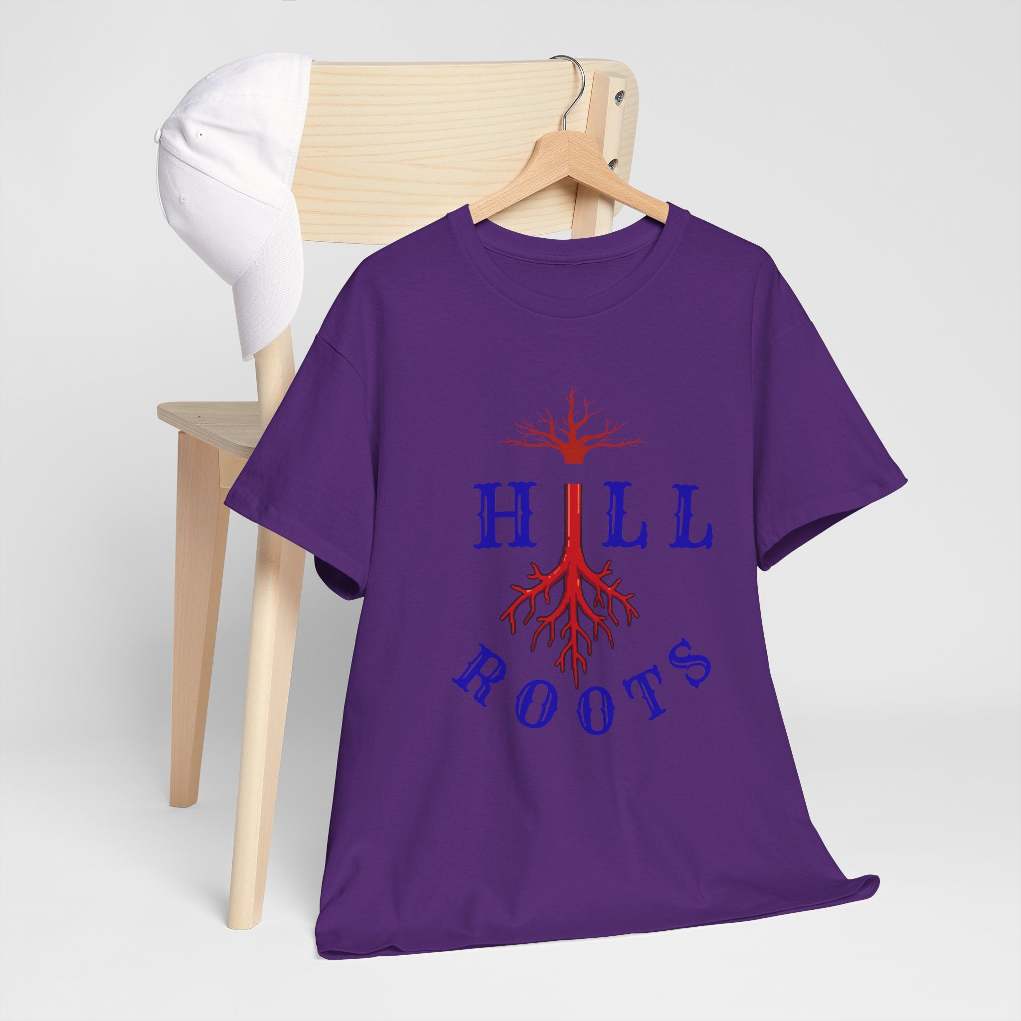 T-Shirt — Hill Roots Logo Tee (red tree roots graphic)