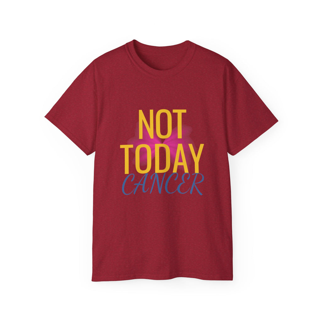 Not Today Cancer T-Shirt — Inspirational Cancer Awareness Tee with Pink Ribbon