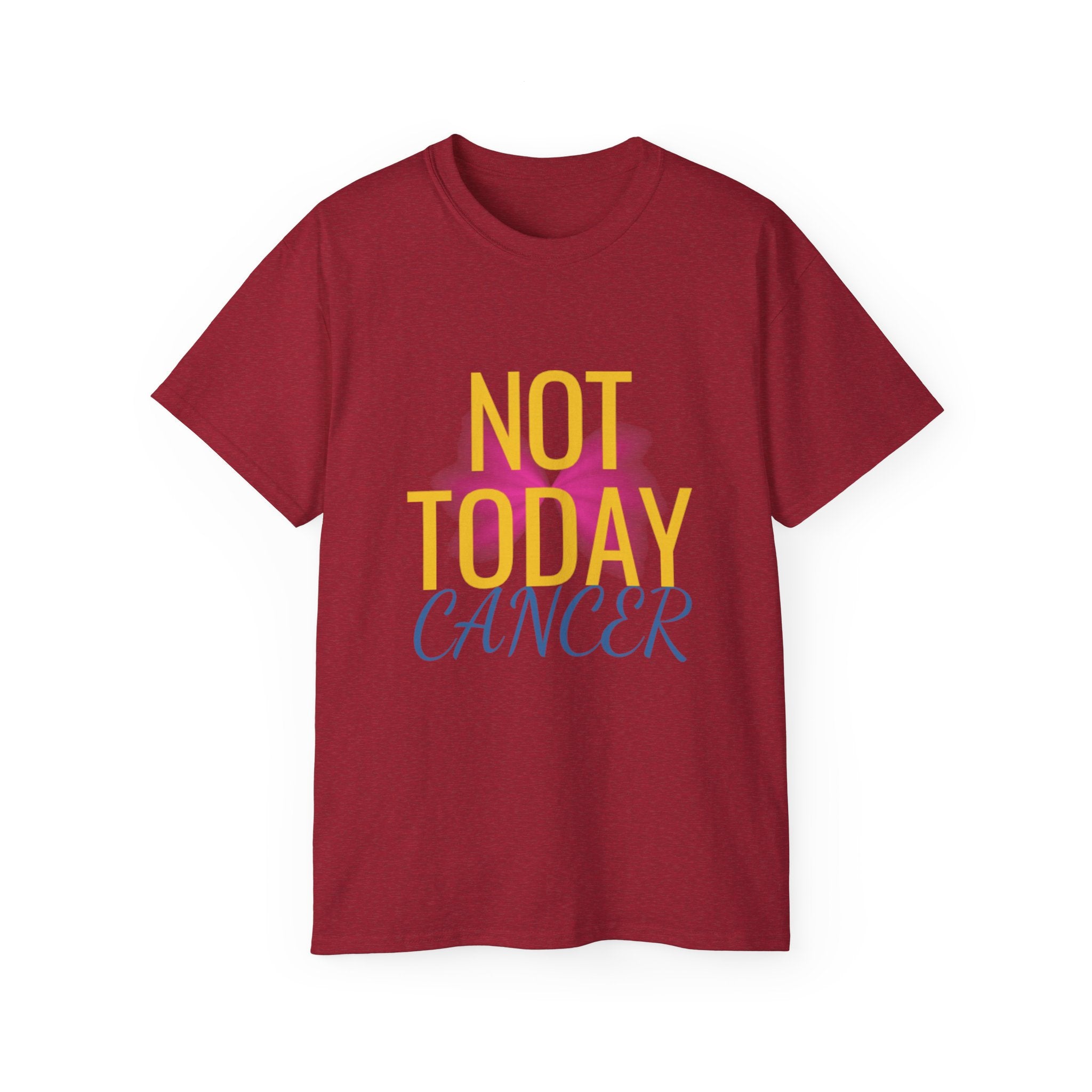 Not Today Cancer T-Shirt — Inspirational Cancer Awareness Tee with Pink Ribbon