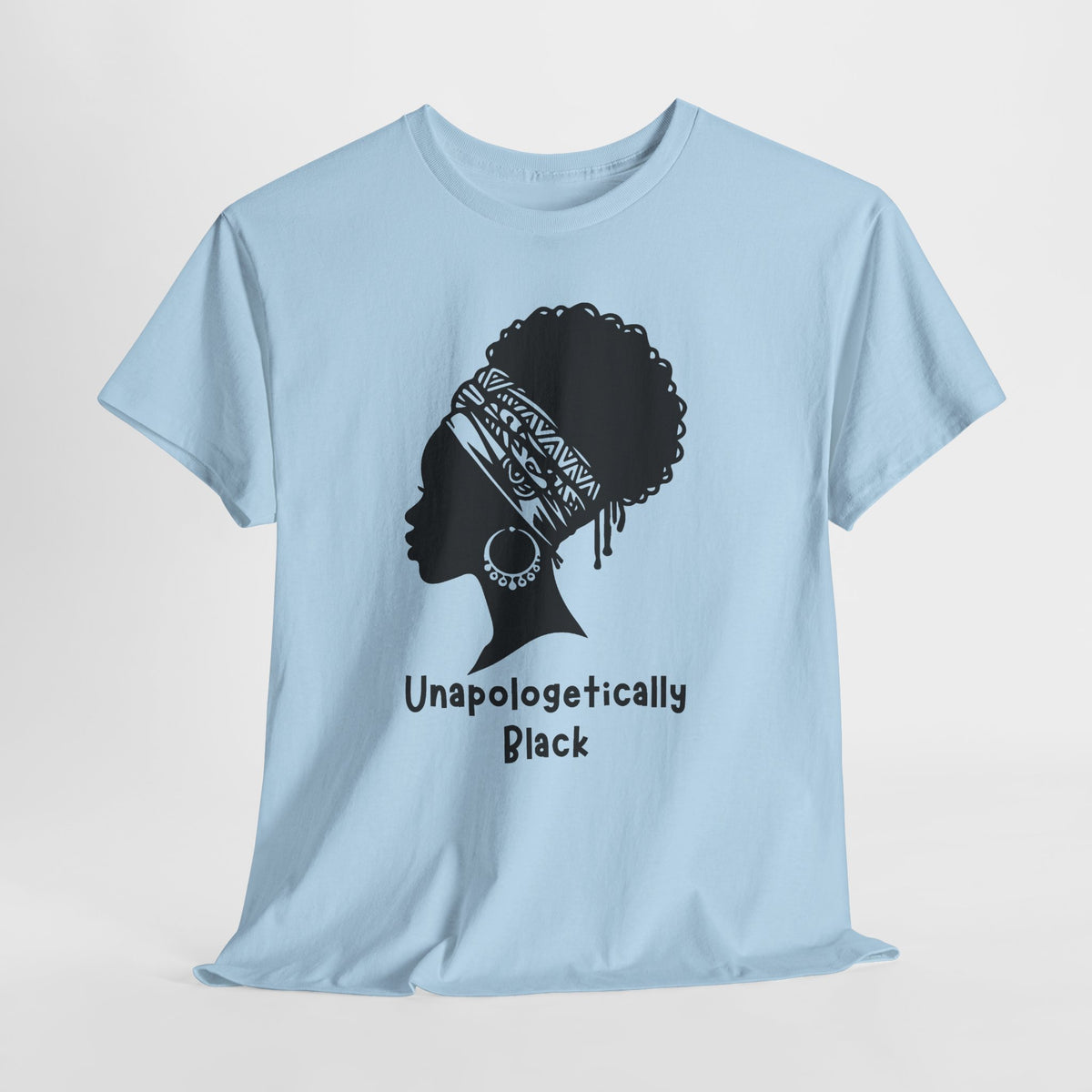 Meditative Woman Line Art Tee – "Unapologetically Black" Cotton T‑Shirt