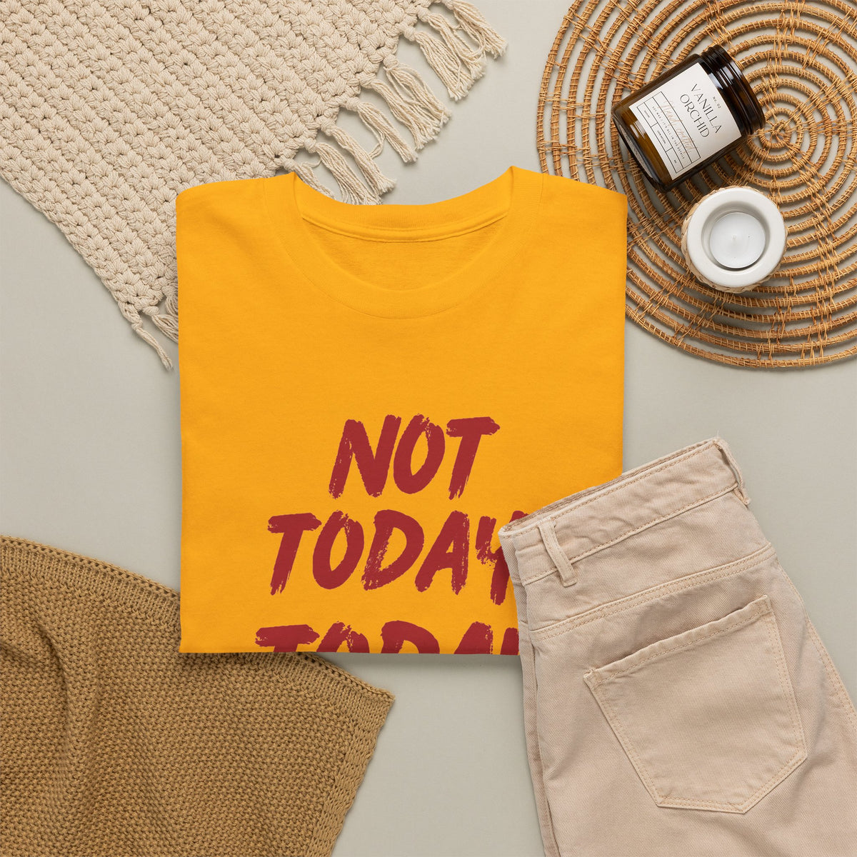 Motivational Tee — "Not Today, Today I Win!" Inspirational Graphic T-Shirt