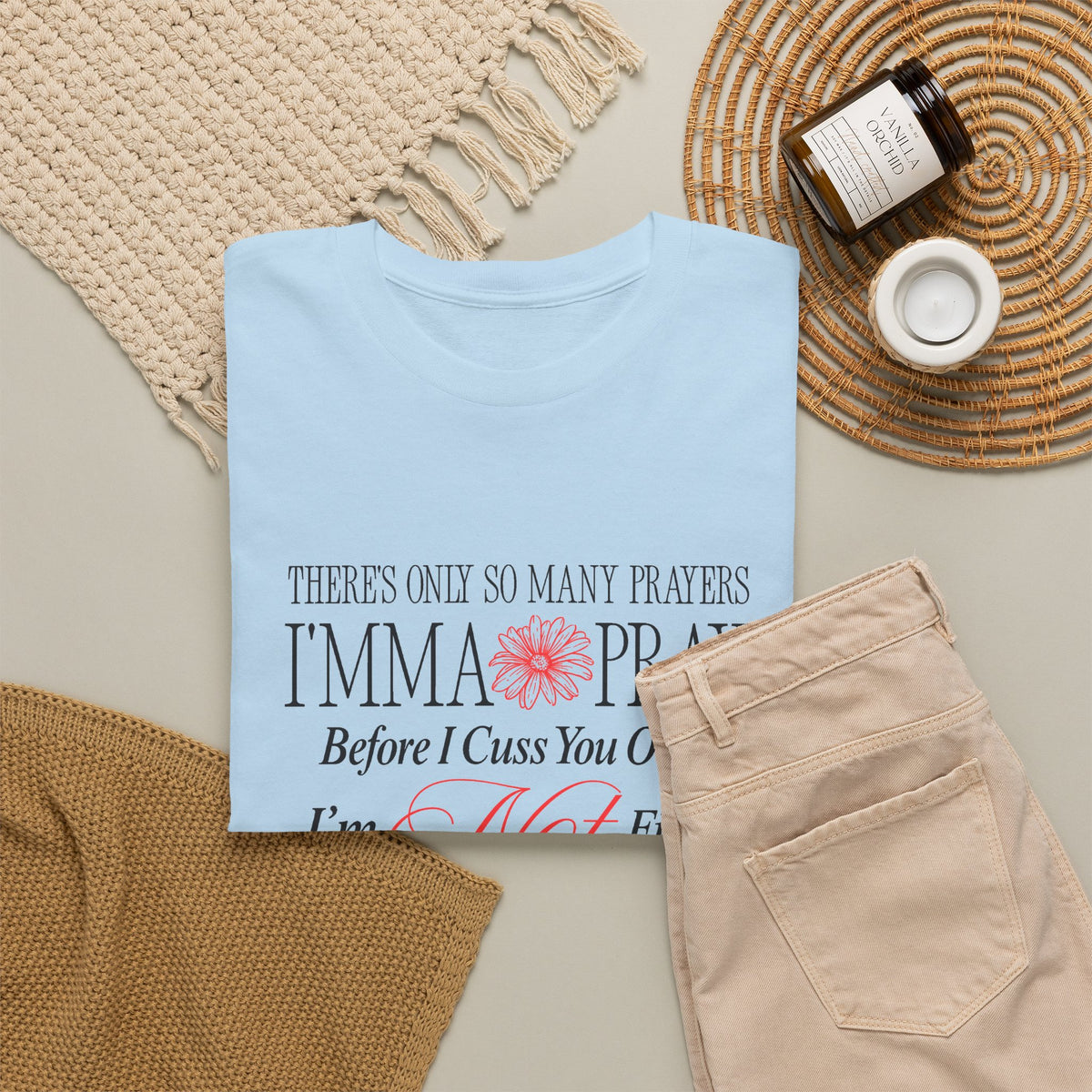 T-Shirt — "Imma Pray Before I Cuss You Out" Funny Christian Prayer Tee