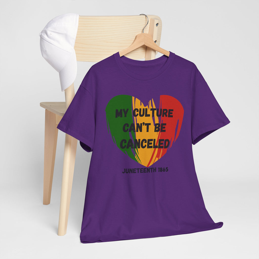 T-Shirt — "My Culture Can't Be Canceled" Juneteenth Heart Tee