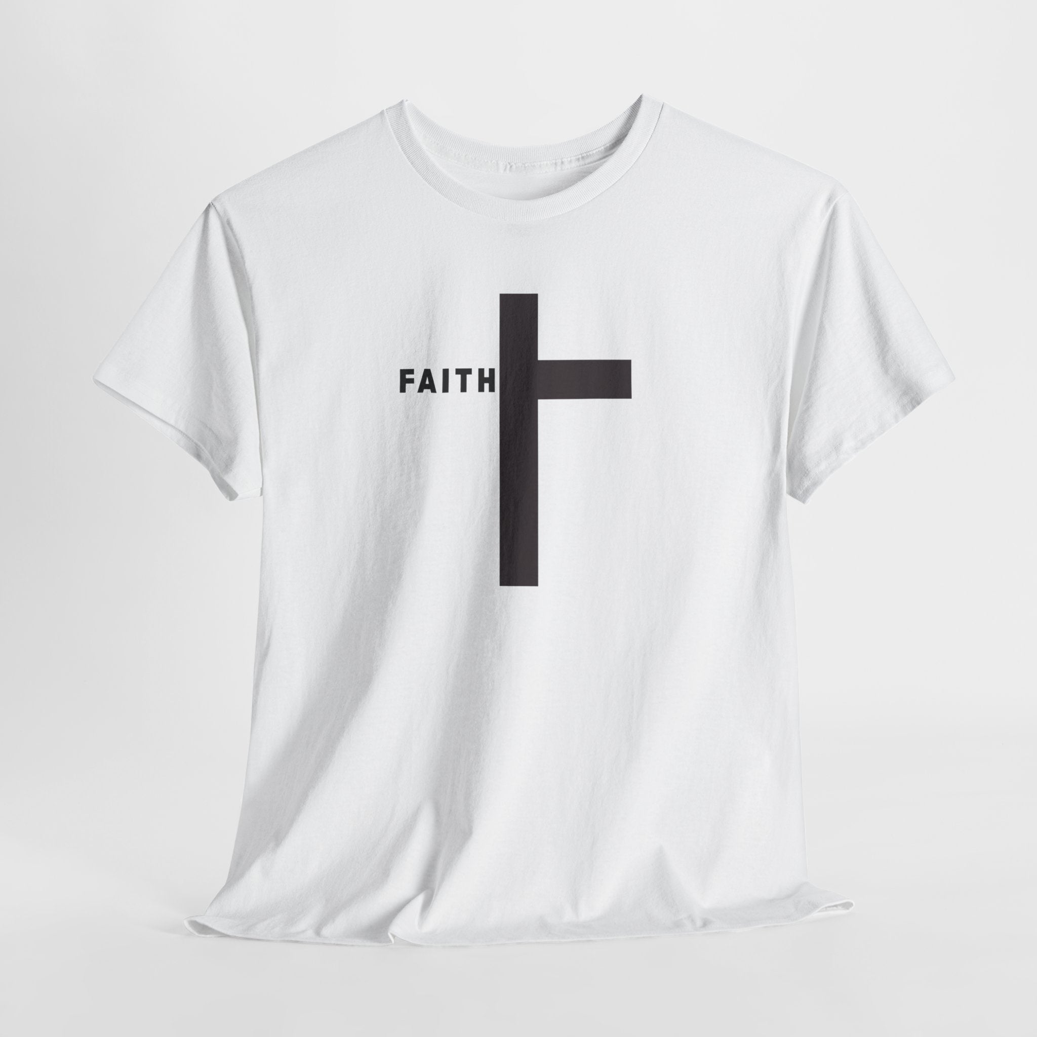 Faith Cross T‑Shirt — Minimal Christian Tee