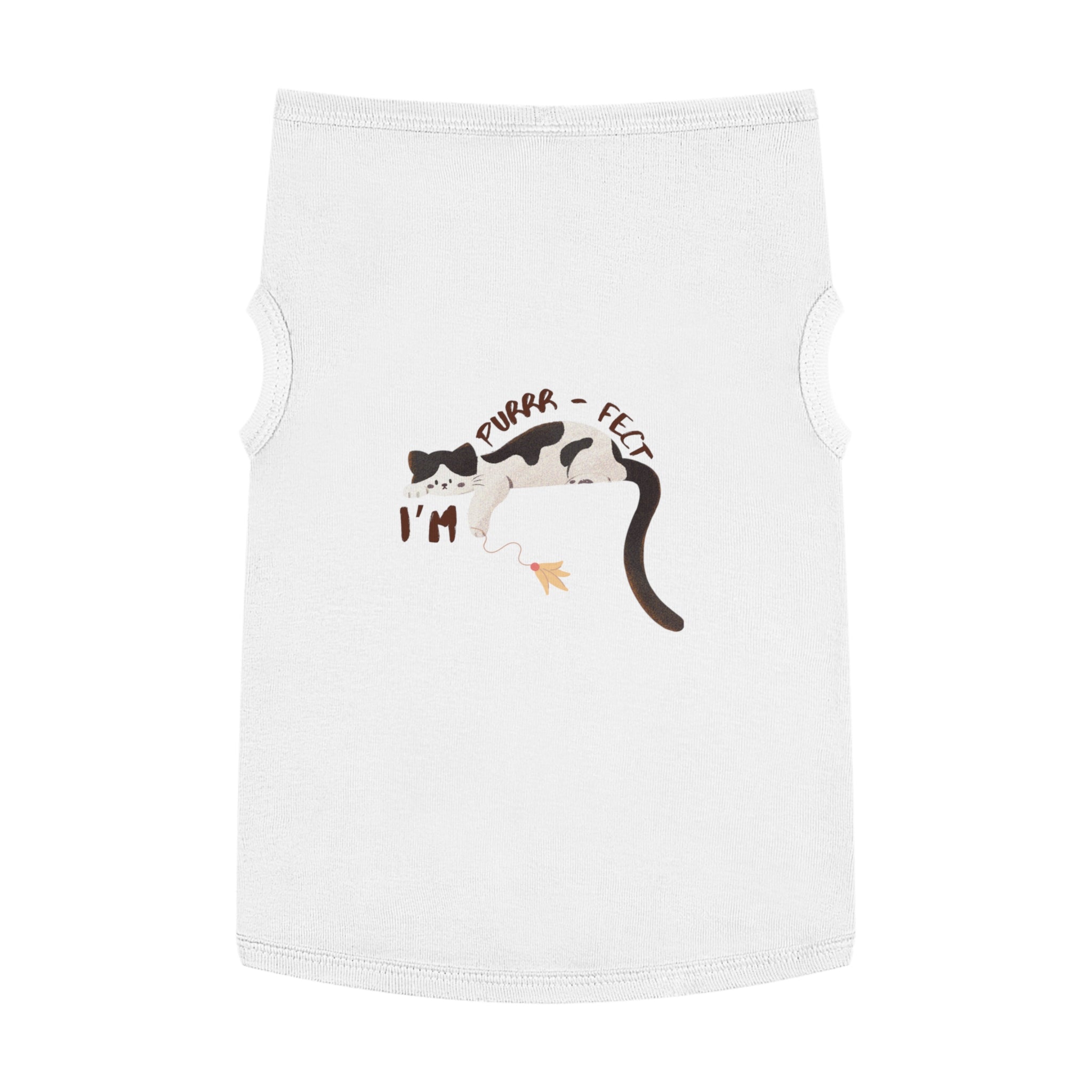 Cat Pet Tank Top - "Purr-fect" Sleeping Cat Design
