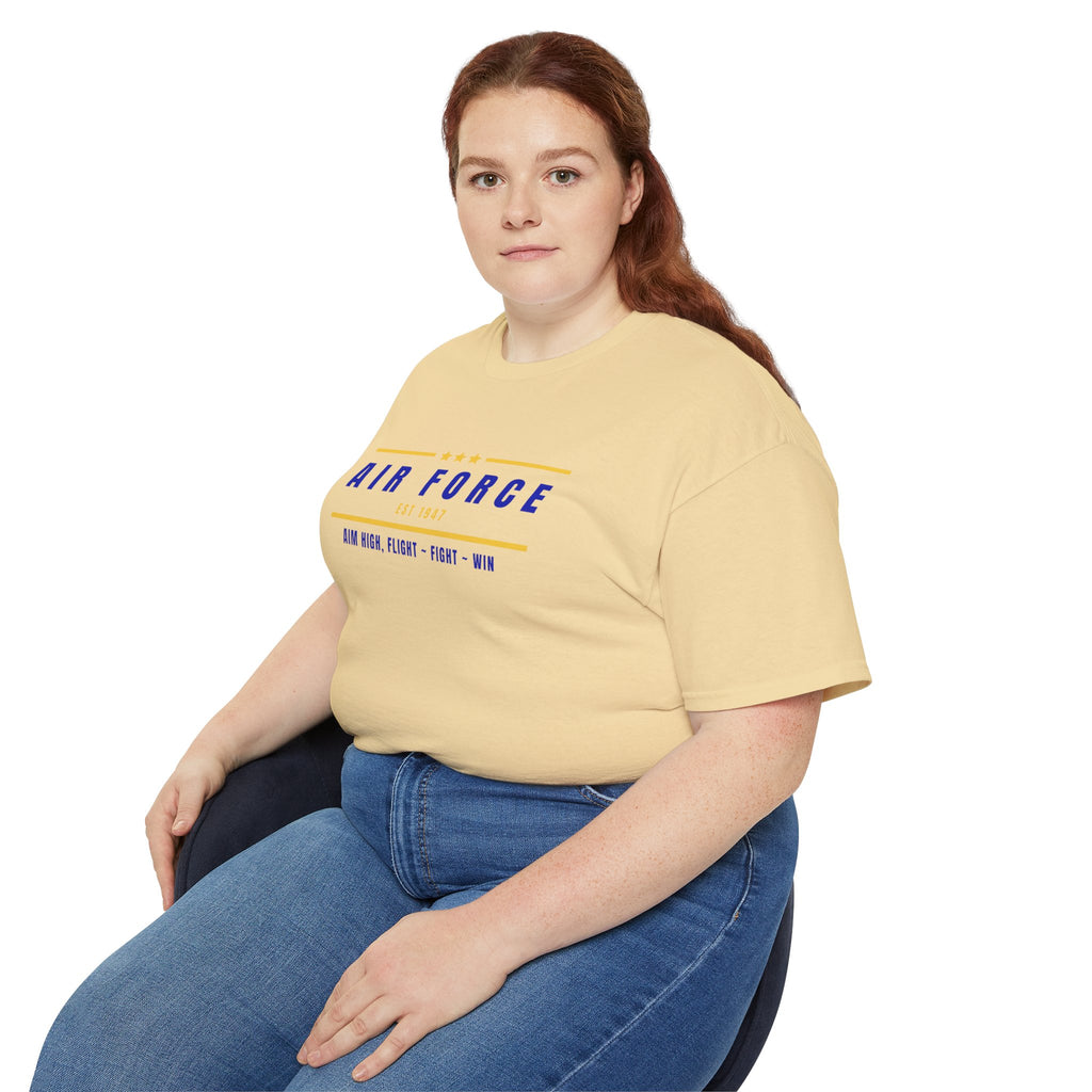Air Force Vintage Stripe Tee — "Air Force" Graphic T-Shirt