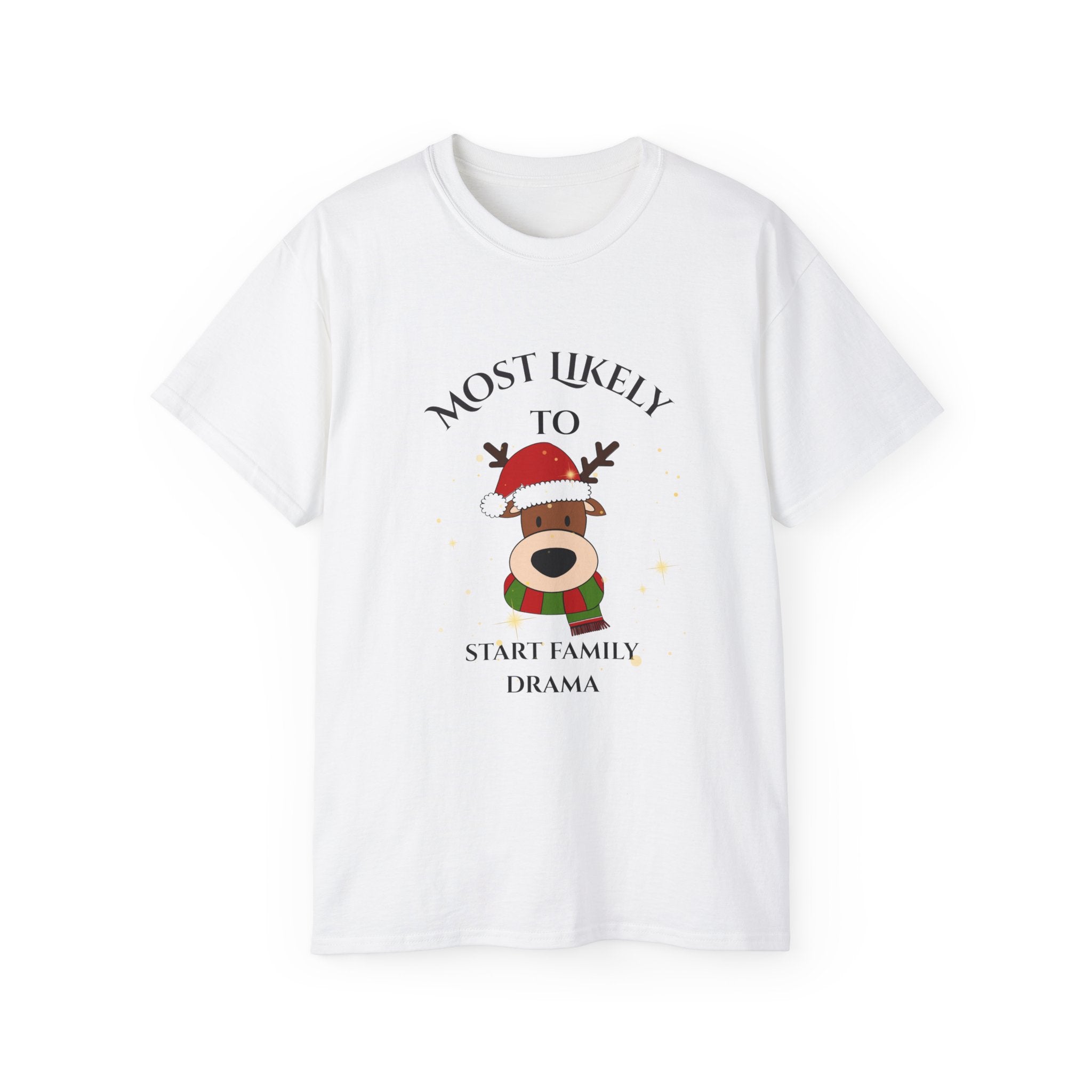 Christmas Family Drama Tee, Funny Holiday Gift, Unisex Cotton Shirt, Christmas Humor Tee, Family Gathering Apparel