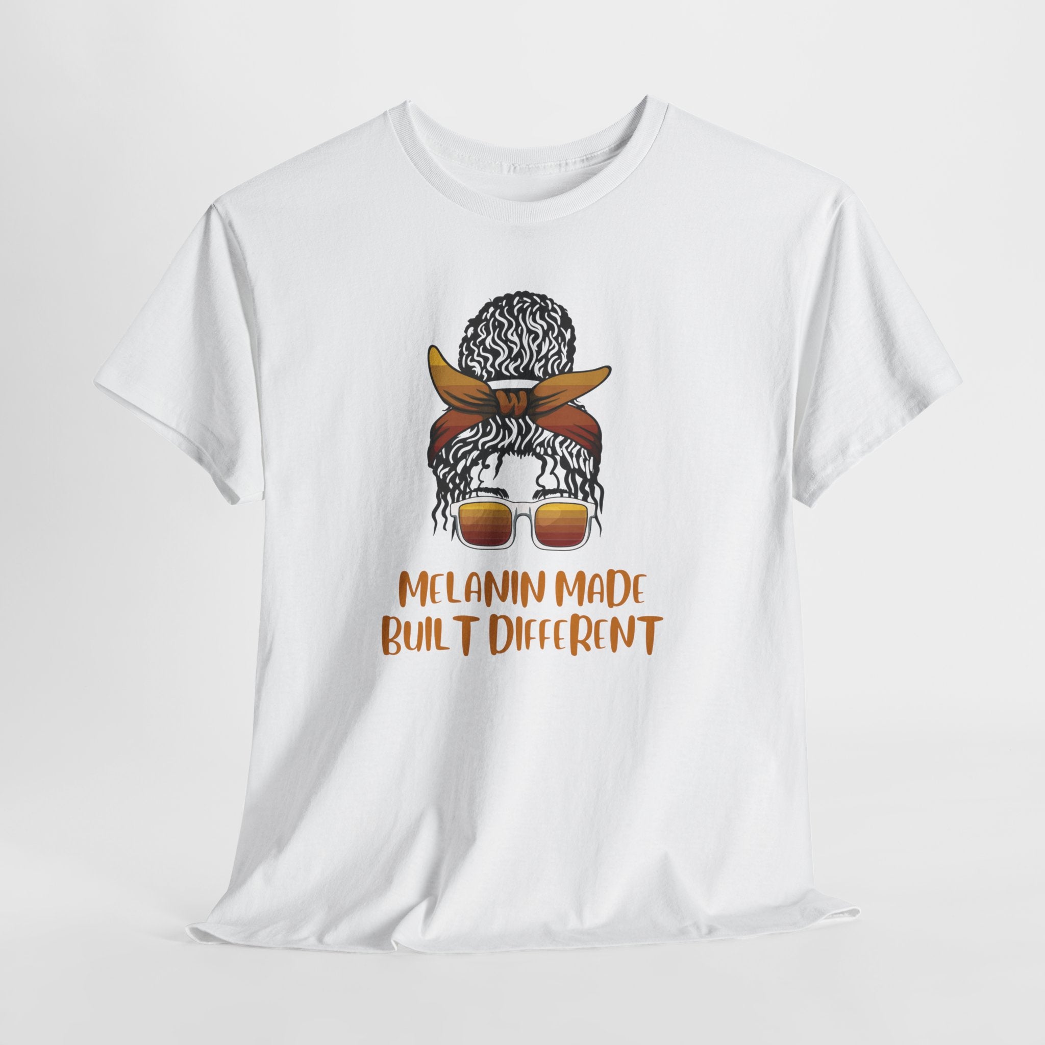 T-Shirt — "Melanin Made, Built Different" Graphic Tee