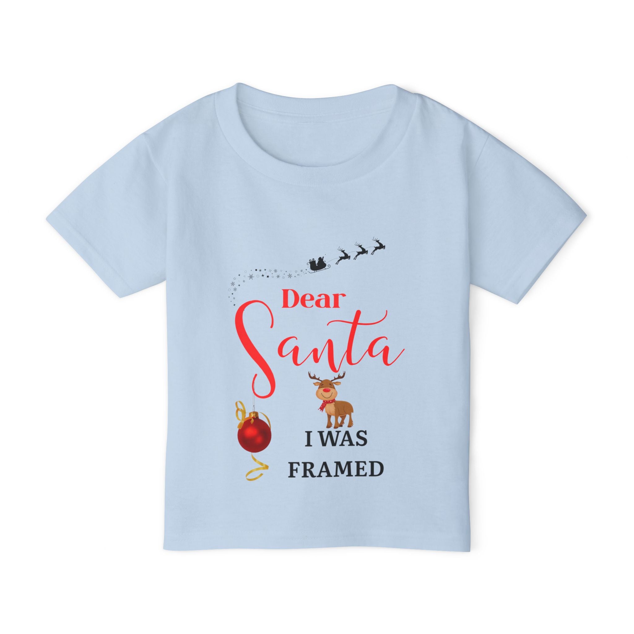Dear Santa, I was framed Toddler T-Shirt, Christmas Gift, Kids Holiday Shirt, Cute Festive Tee, Toddler Apparel