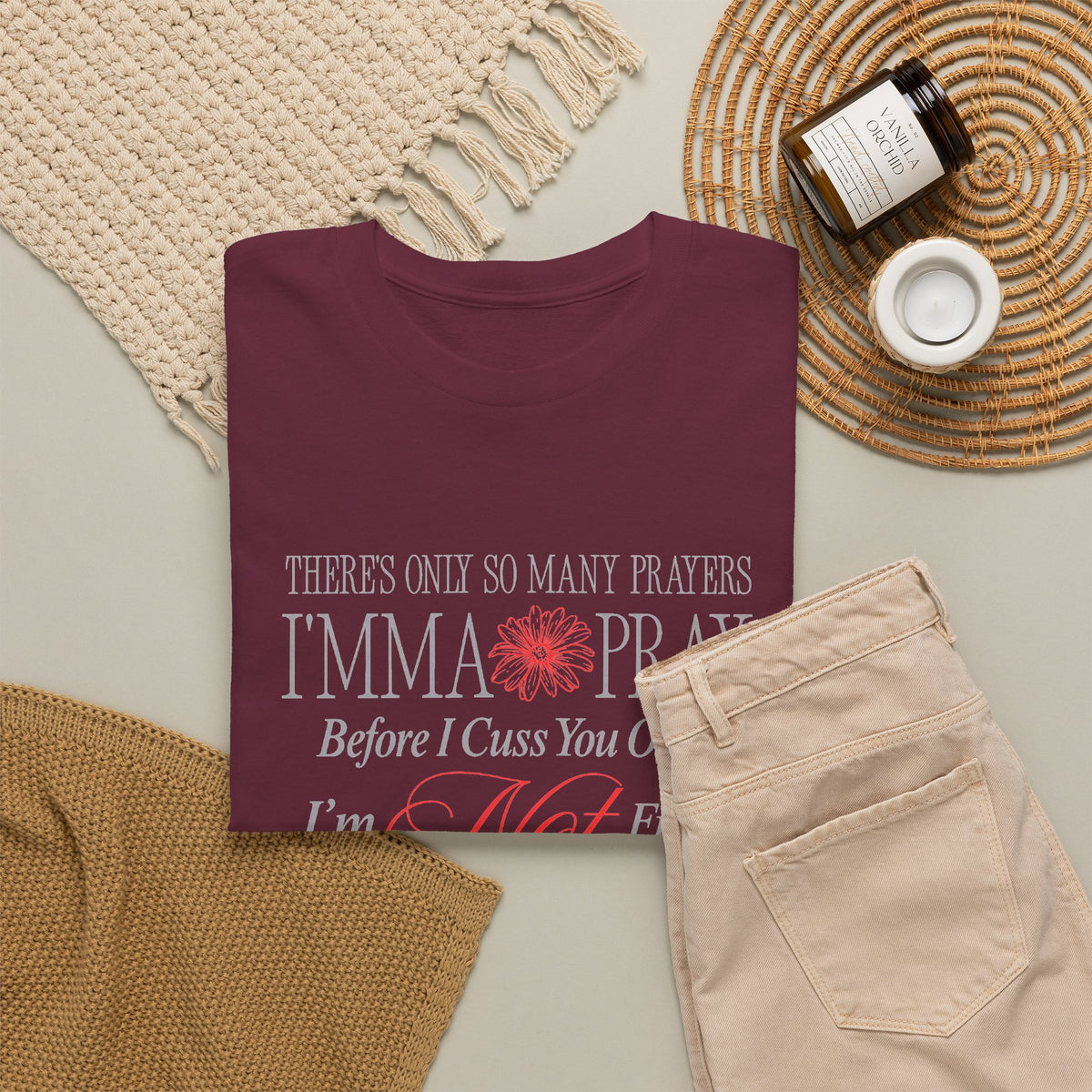 Fun Graphic Tee — "I’mma Pray Before I Cuss You Out" Inspirational Christian T-Shirt