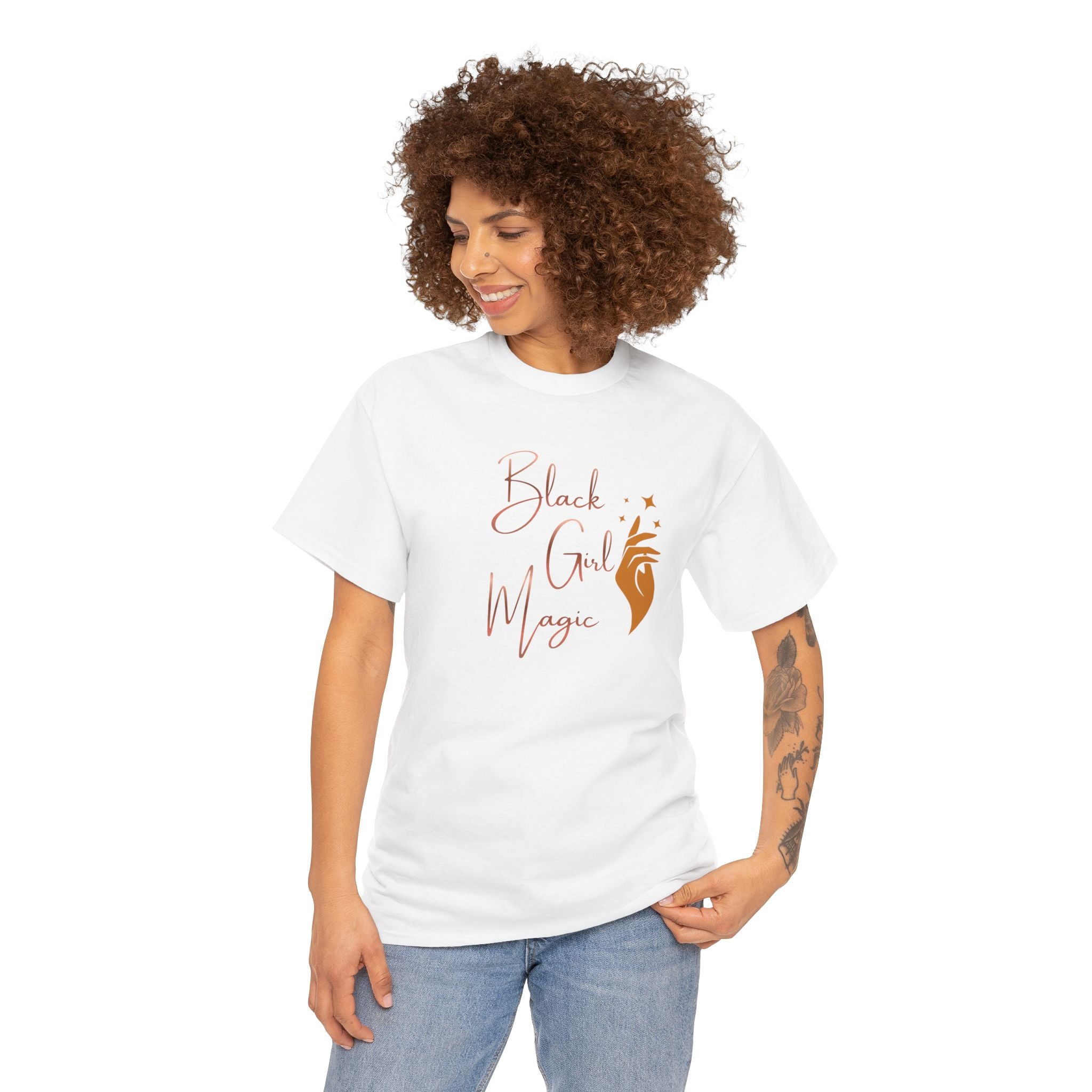 Black Girl Magic T-Shirt — Empowerment Tee with Feminine Illustration
