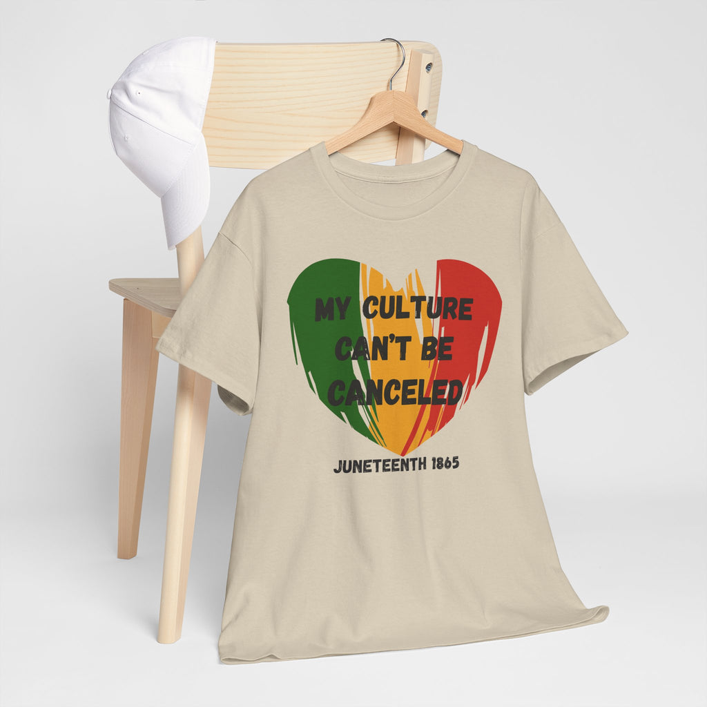 T-Shirt — "My Culture Can't Be Canceled" Juneteenth Heart Tee
