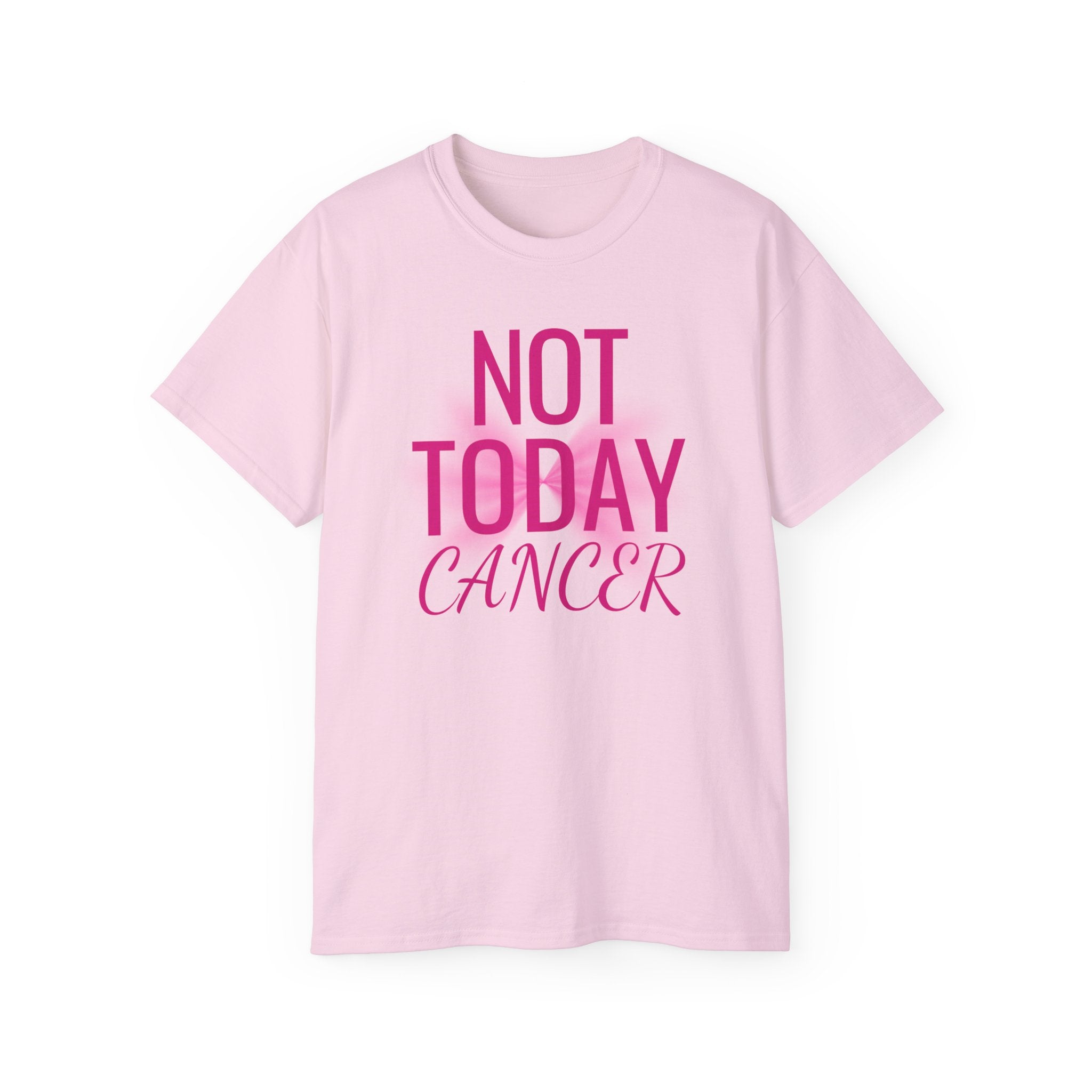 Not Today Cancer T-Shirt — Inspirational Cancer Awareness Tee with Pink Ribbon