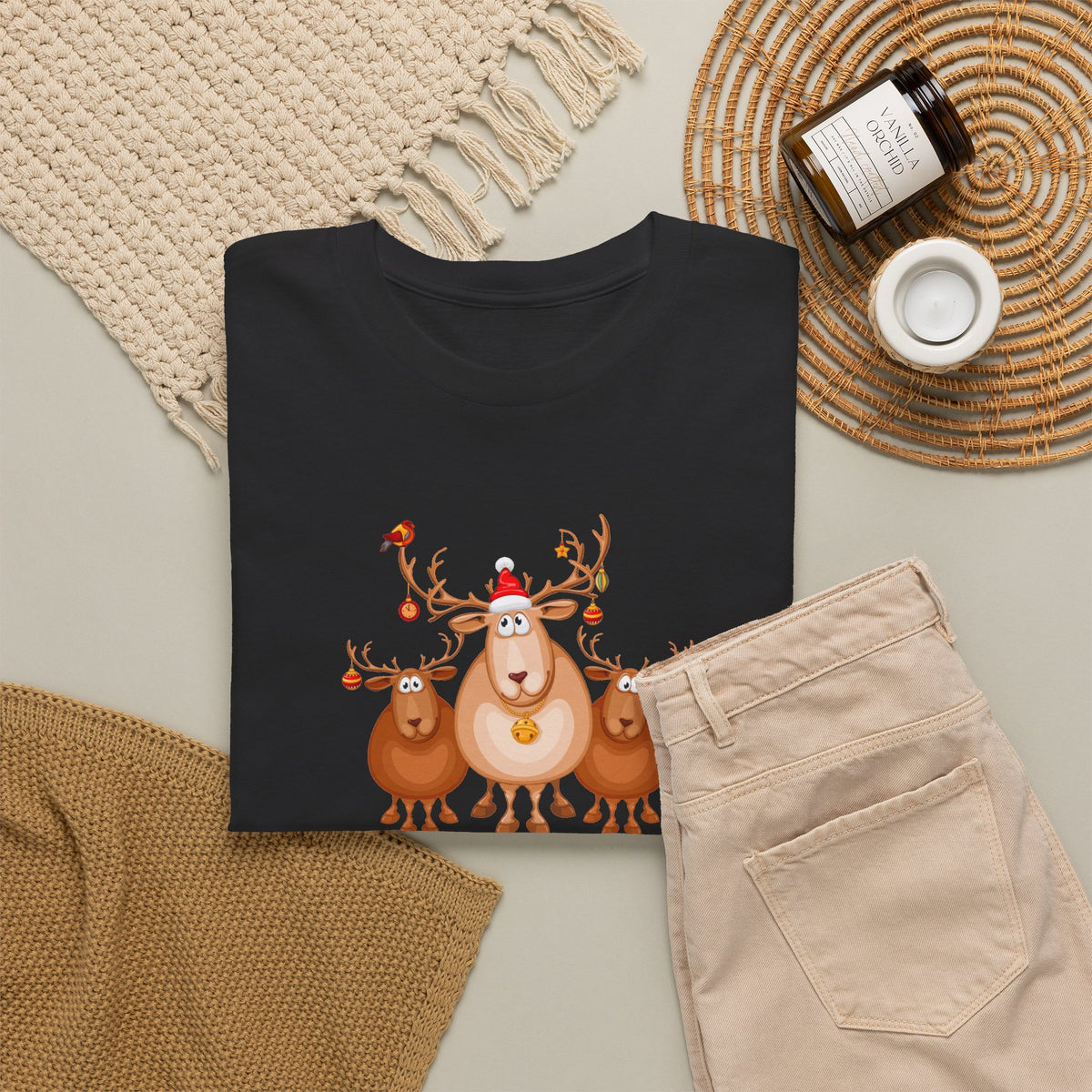 Silent Night, Not in This Family Christmas Reindeer T-Shirt
