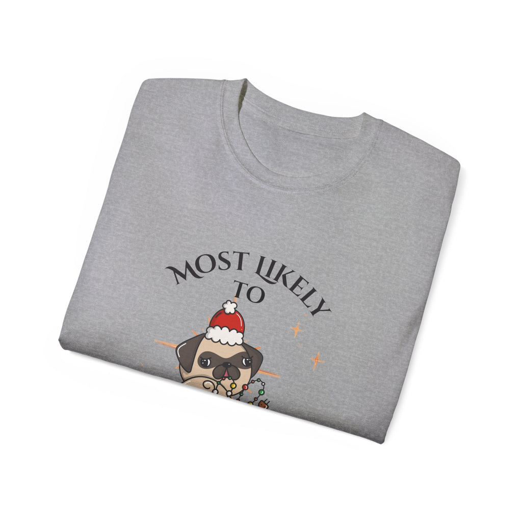 Most Likely to Eat All the Pumpkin Pie Funny Holiday Tee, Gift for Dog Lovers, Cute Pet Shirt, Thanksgiving Humor