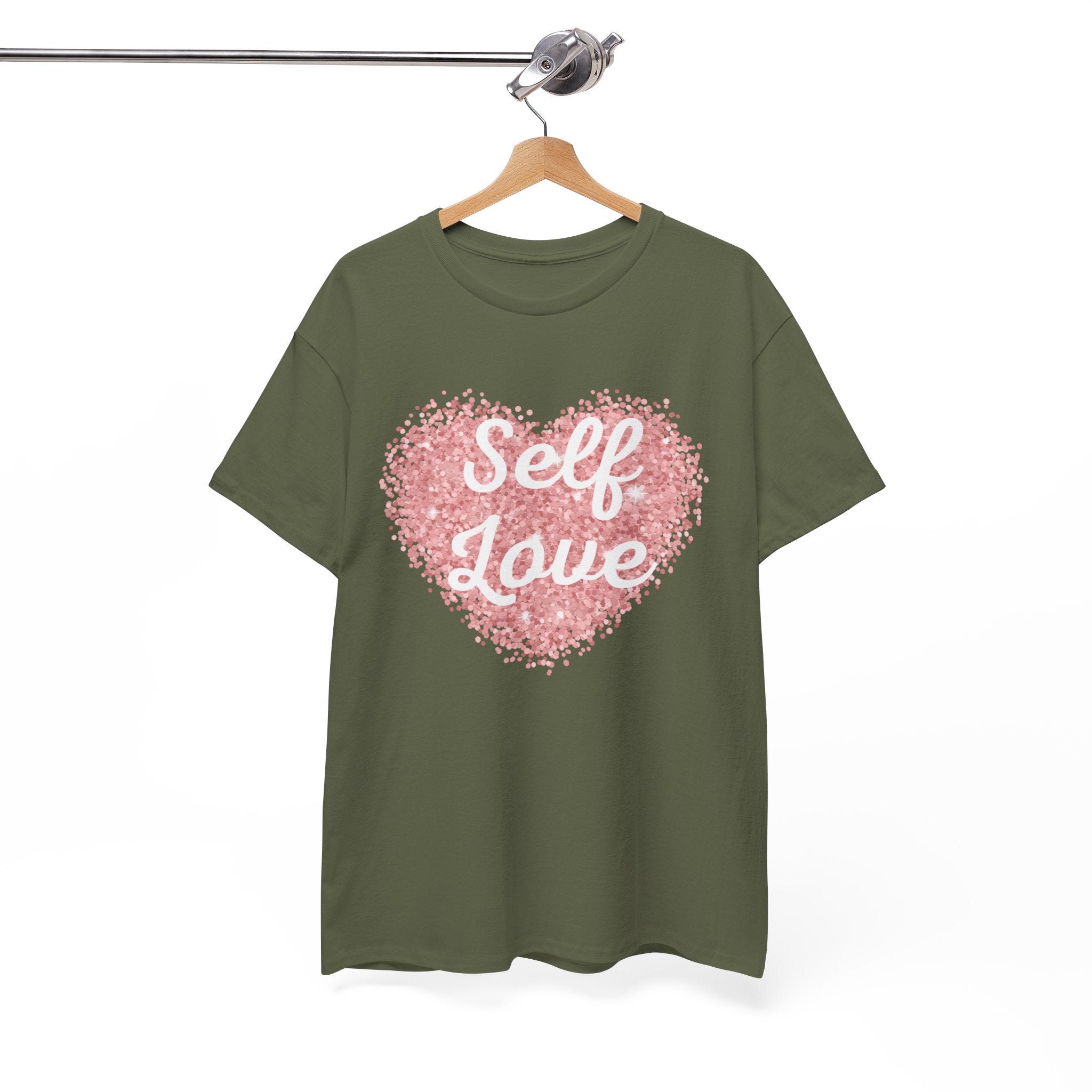 Self Love Tee — Pink Heart Mental Health Awareness Shirt