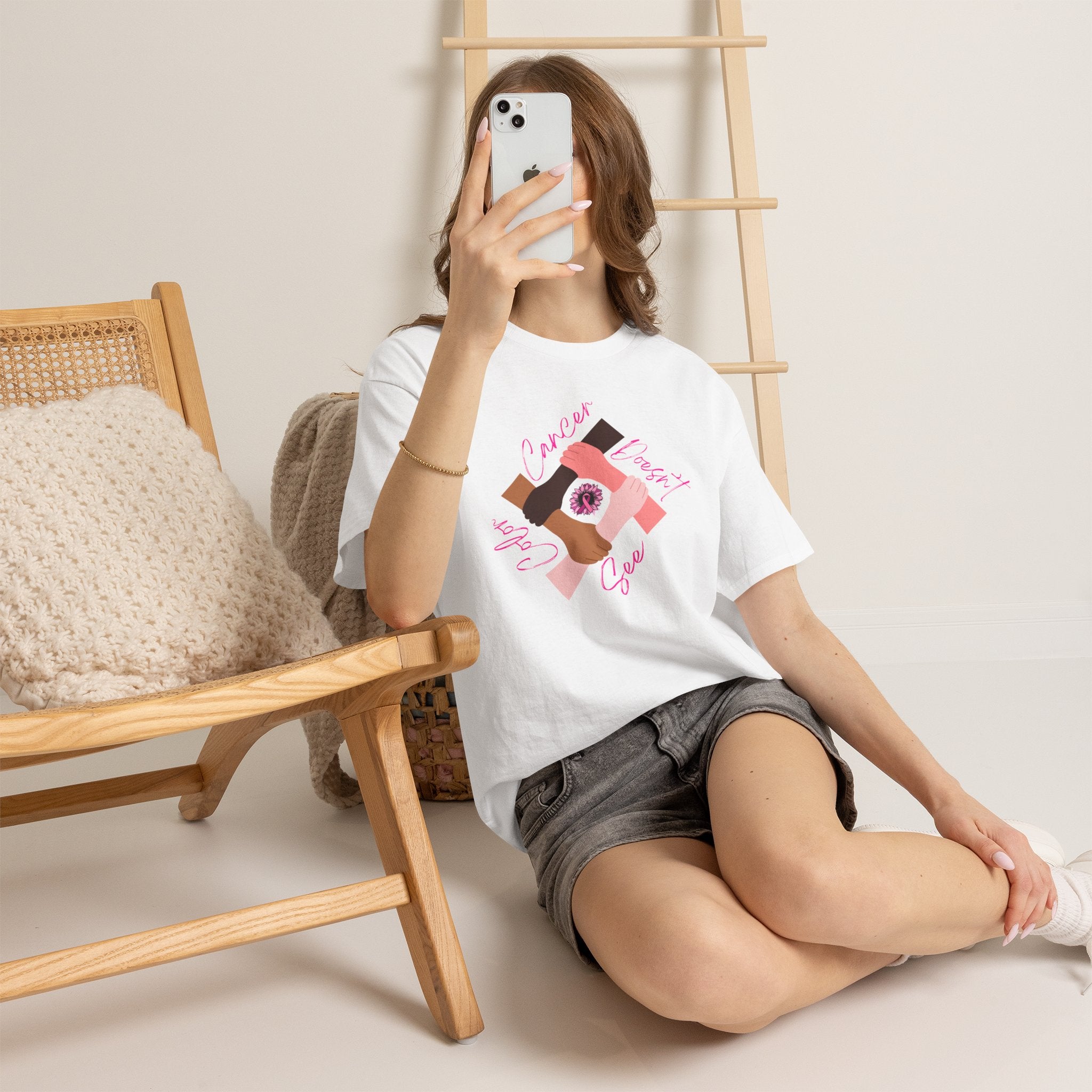 Cancer Support Awareness T-Shirt — "Cancer Doesn't See Color"