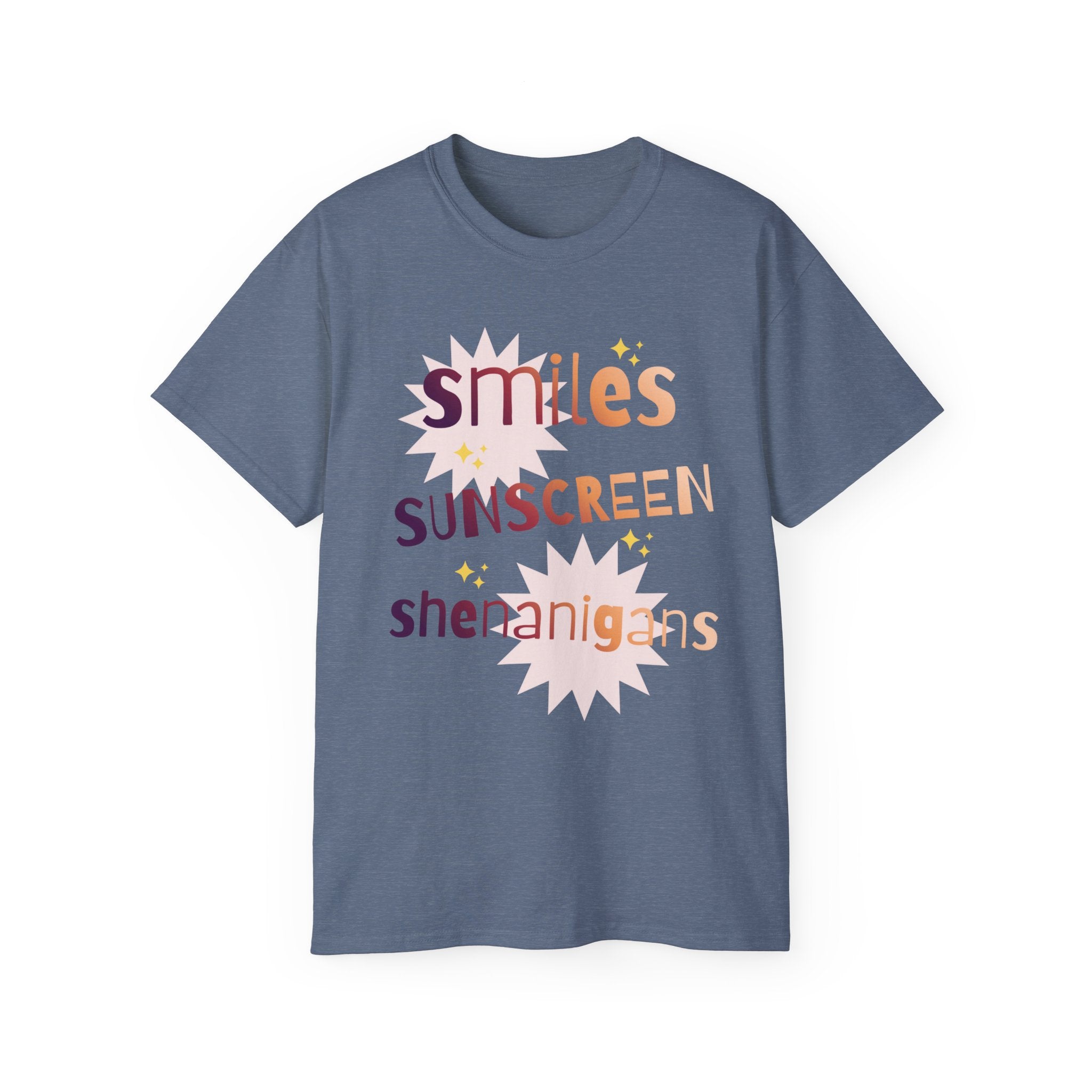 Smiles Sunscreen Shenanigans Tee — Fun Summer Beach Shirt