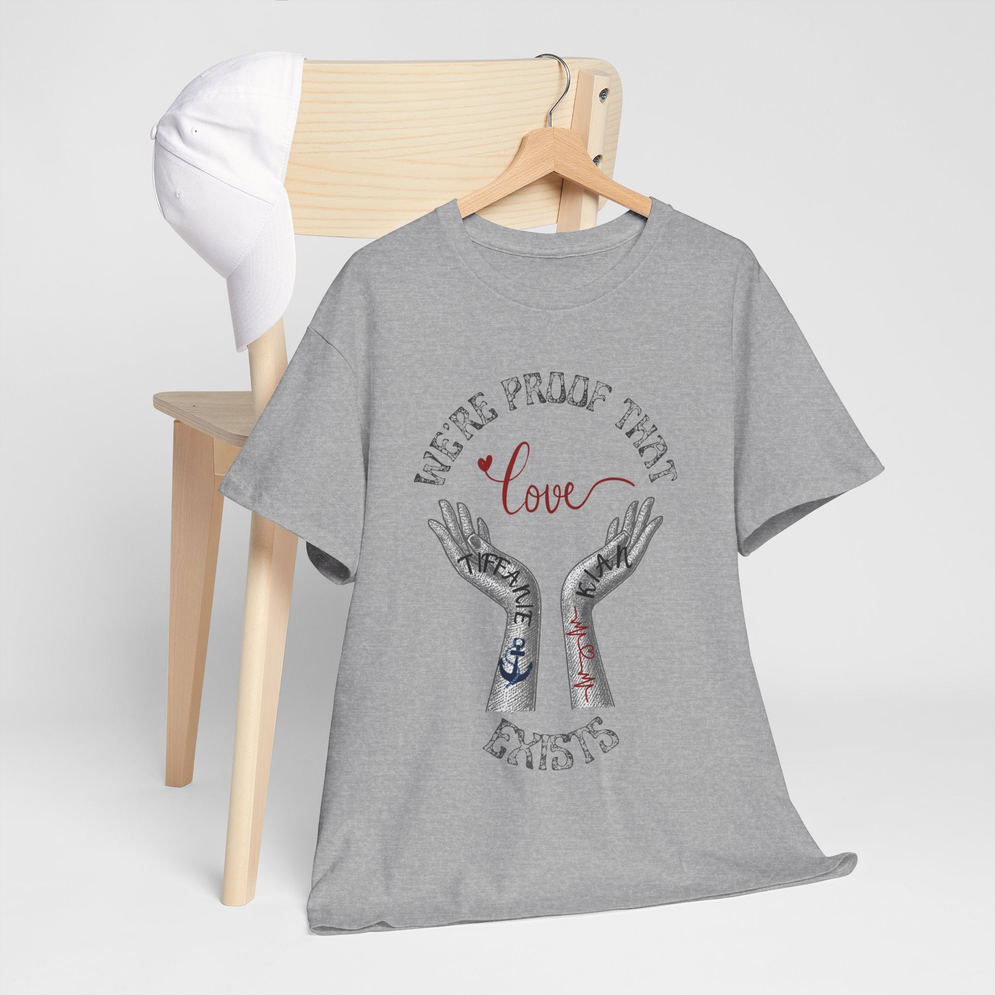 Love Wins Tattoo Hands T‑Shirt – "We're Proof That Love Exists" Couples Goal Pride Tee