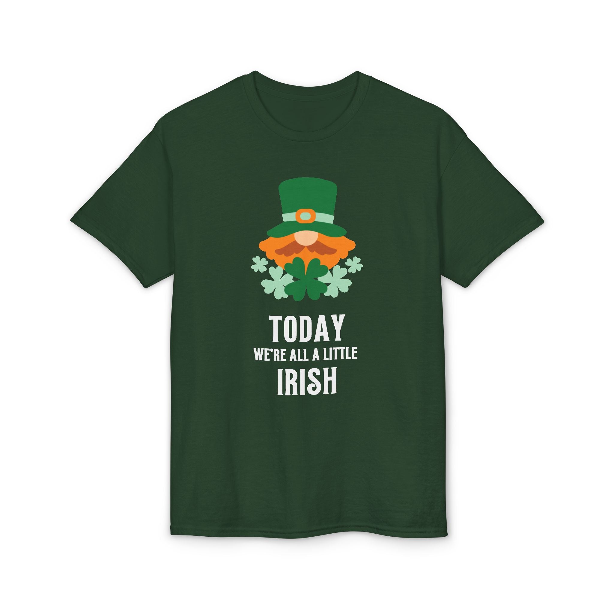 St. Patrick's Day Tee — "Today We're All a Little Irish" Shamrock Leprechaun T-Shirt