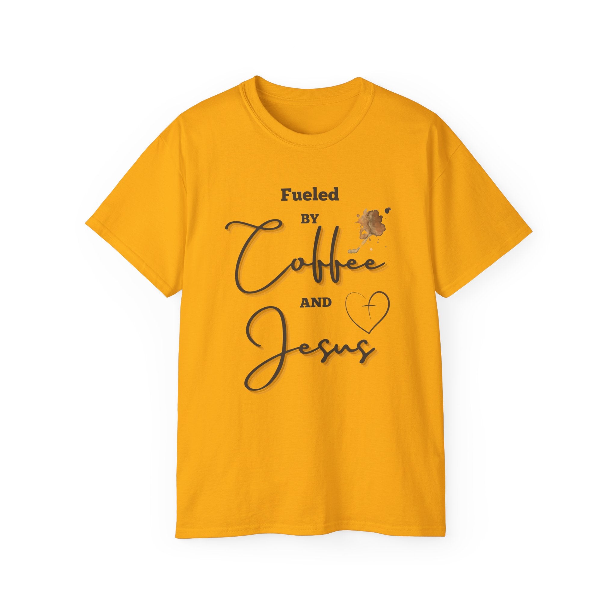 Coffee and Jesus T‑Shirt — "Fueled by Coffee and Jesus" Faith Graphic Tee