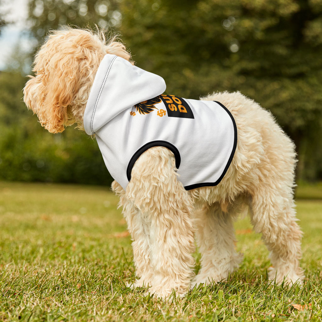 Pet Hoodie — 'Sugar Doggy' Graphic Dog Hoodie (Cool Sunglasses & Money Design)