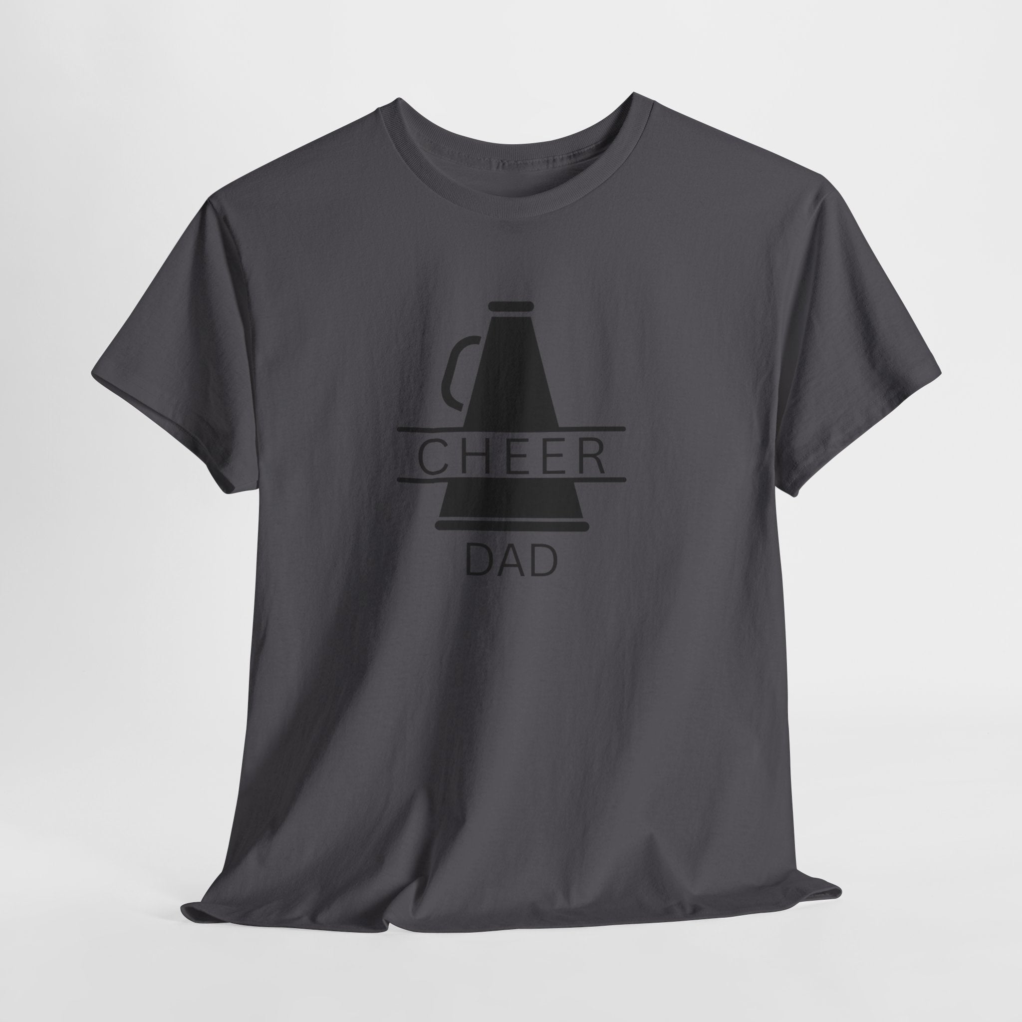 Cheer Dad T-Shirt – Megaphone Graphic Tee for Proud Cheerleading Fathers