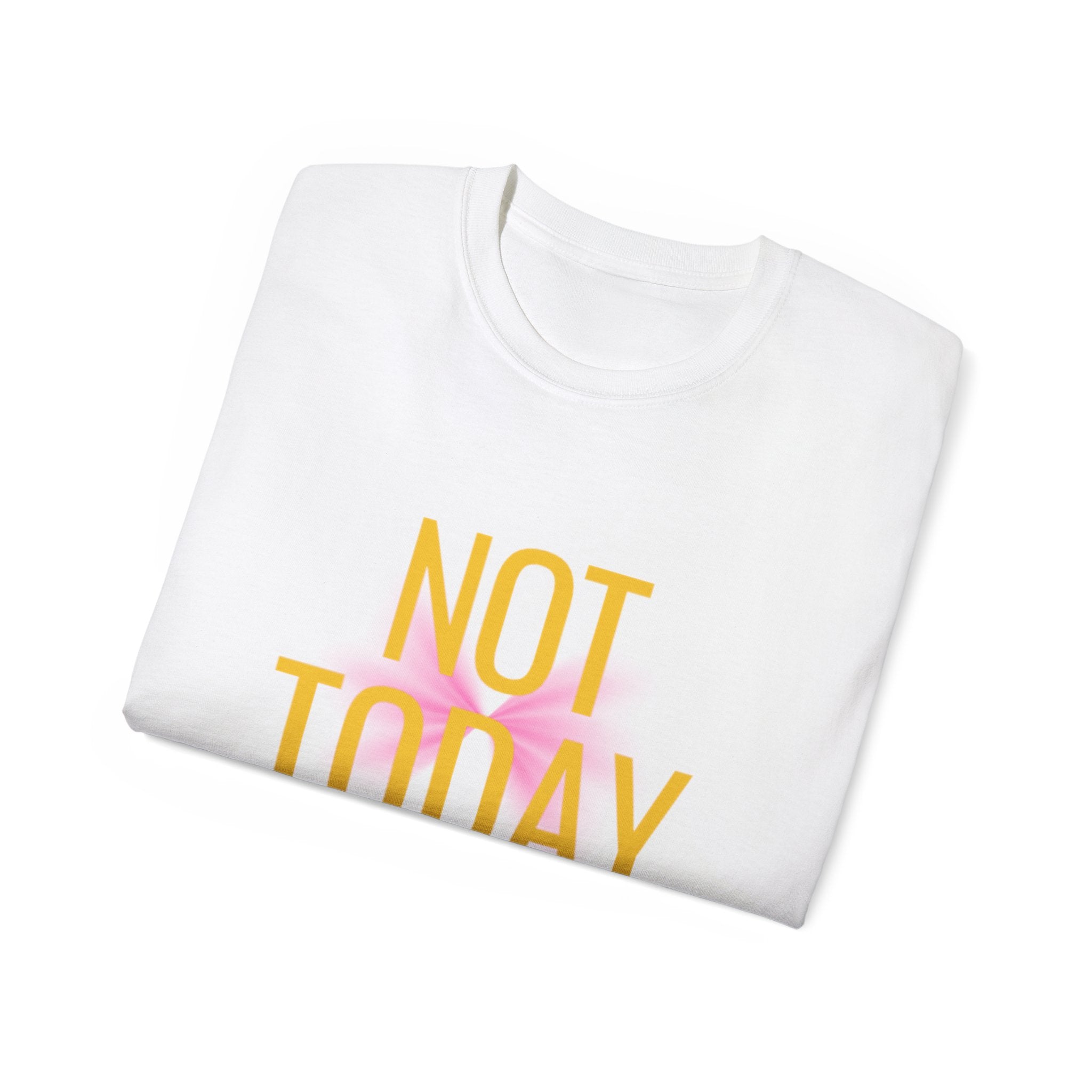 Not Today Cancer T-Shirt — Inspirational Cancer Awareness Tee with Pink Ribbon