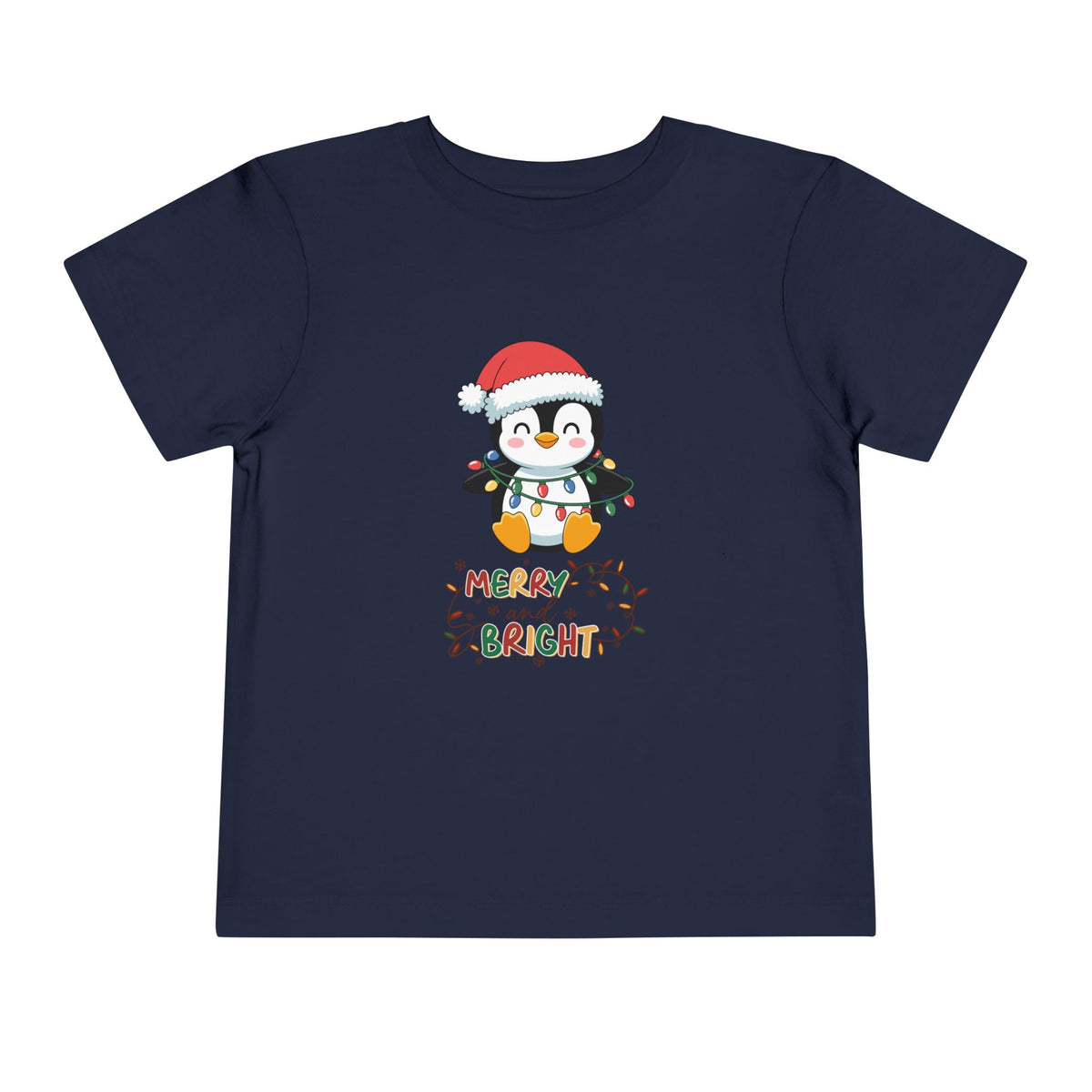 Merry & Bright Penguin Christmas Toddler Tee