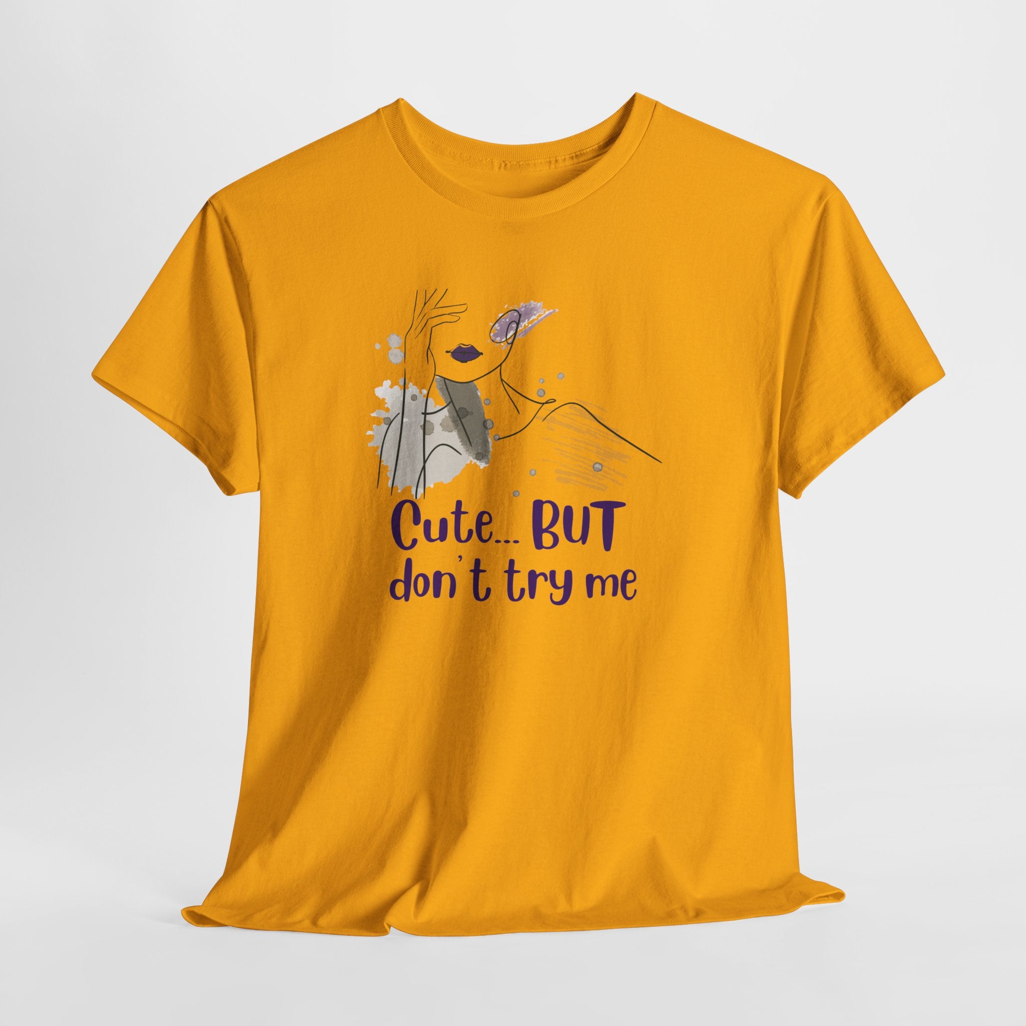 T‑Shirt — Cute… but don’t try me | Minimal Floral Graphic Tee