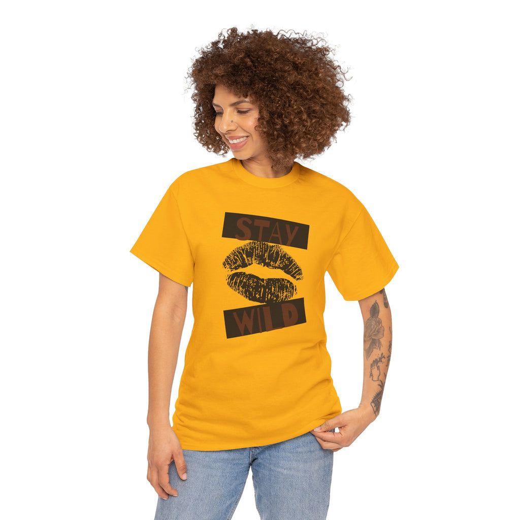 Stay Wild Lip Print T‑Shirt