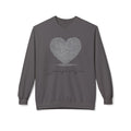 Crewneck Sweatshirt - Glitter Heart "Just a girl who loves" Cozy Graphic Pullover