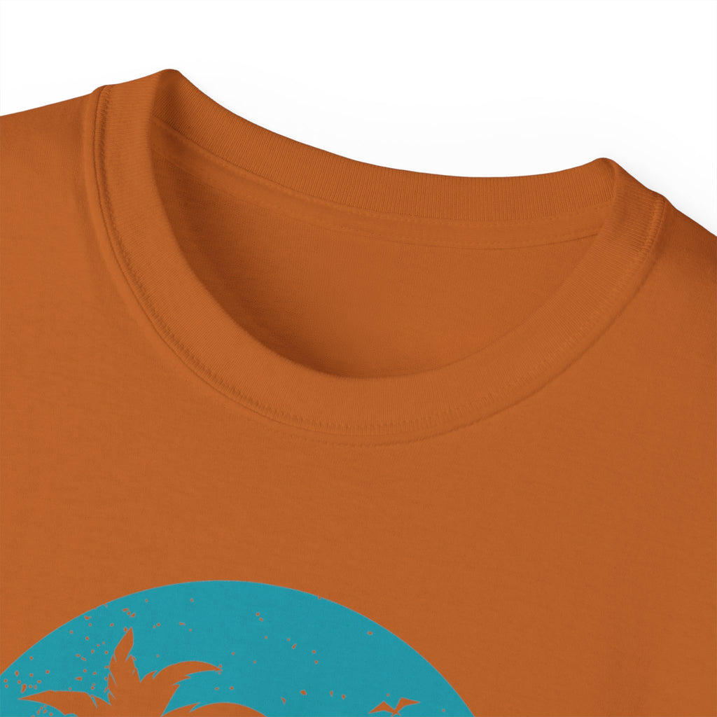 Vacation Mode Tee — Retro Palm Beach Sunset Graphic T-Shirt