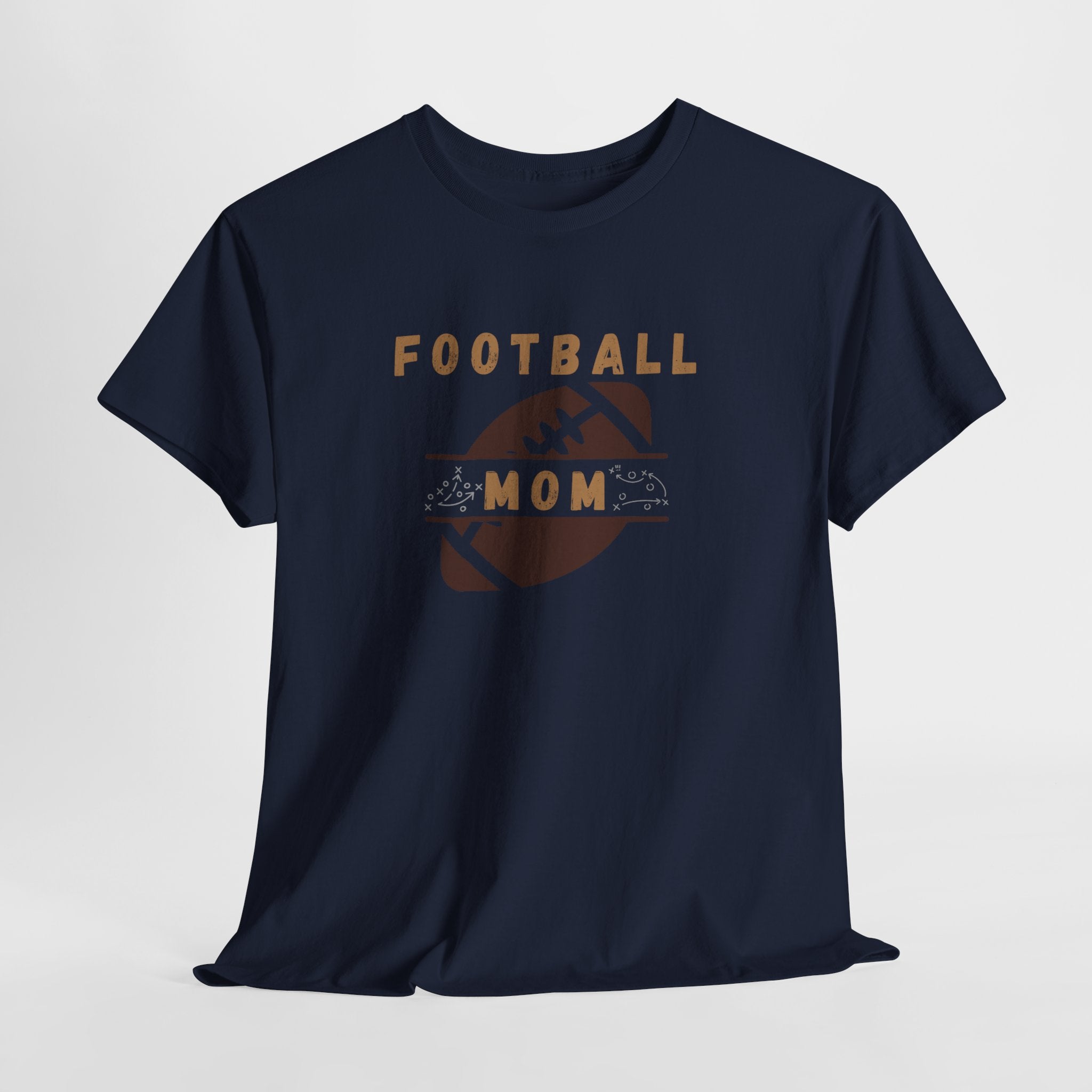 Football Mom T-Shirt — Retro Brown Football Design