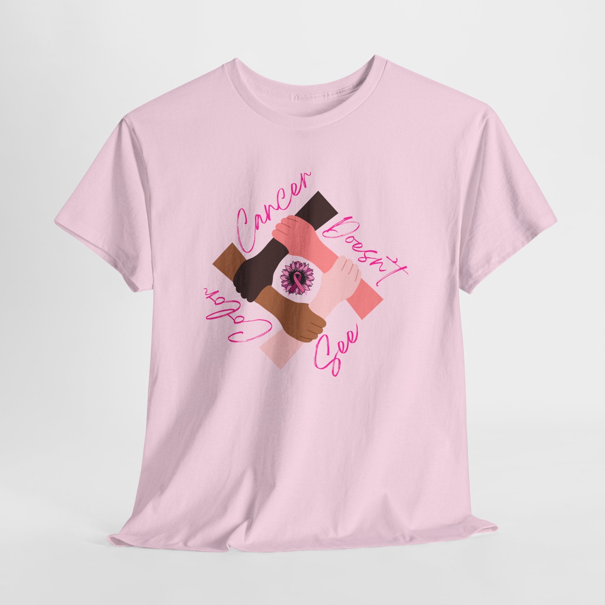Cancer Support Awareness T-Shirt — "Cancer Doesn't See Color"