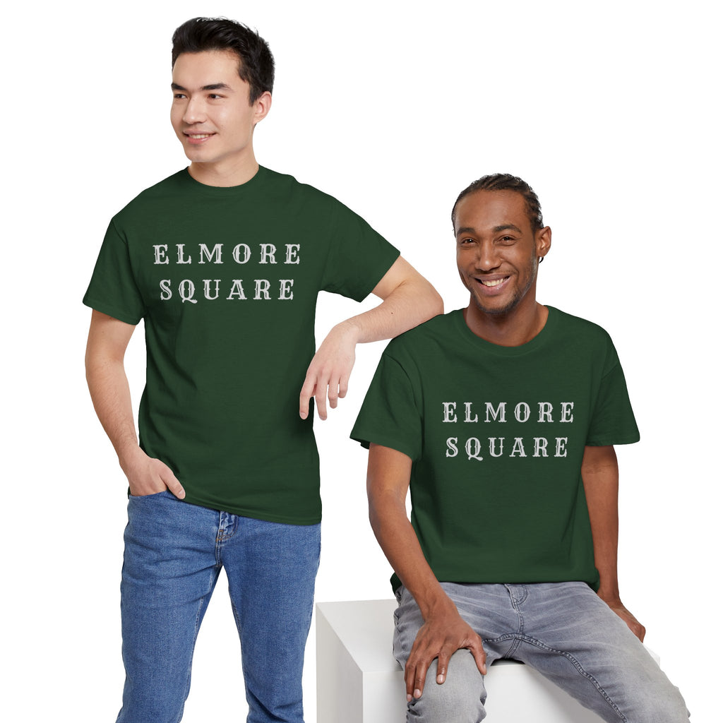 Elmore Square Vintage Lettering T‑Shirt — Retro City Name Tee