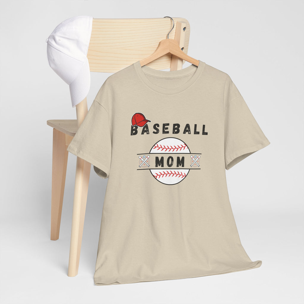 Baseball Mom T-Shirt – Women's Baseball Mom Tee with Stitch Graphic