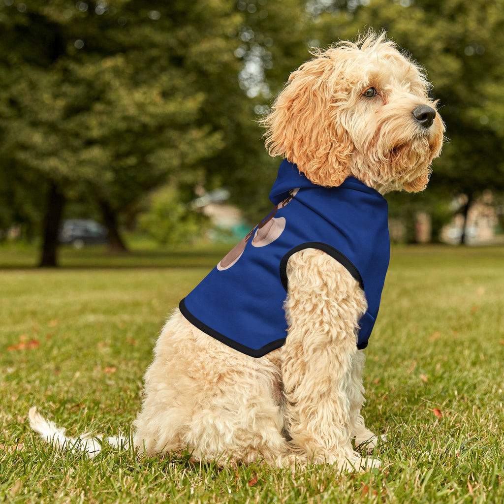 Pet Hoodie — 'A Little Mud Never Hurt' Paw Print Dog Hoodie (Blue)