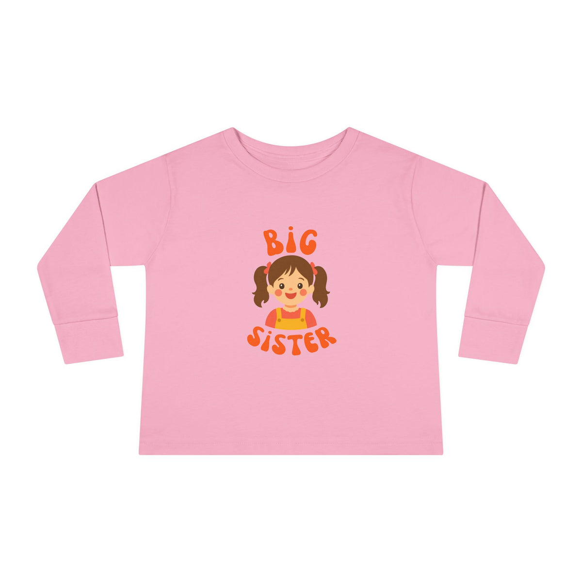 Big Sister Toddler Long Sleeve Tee — Cute Announce Shirt for New Siblings