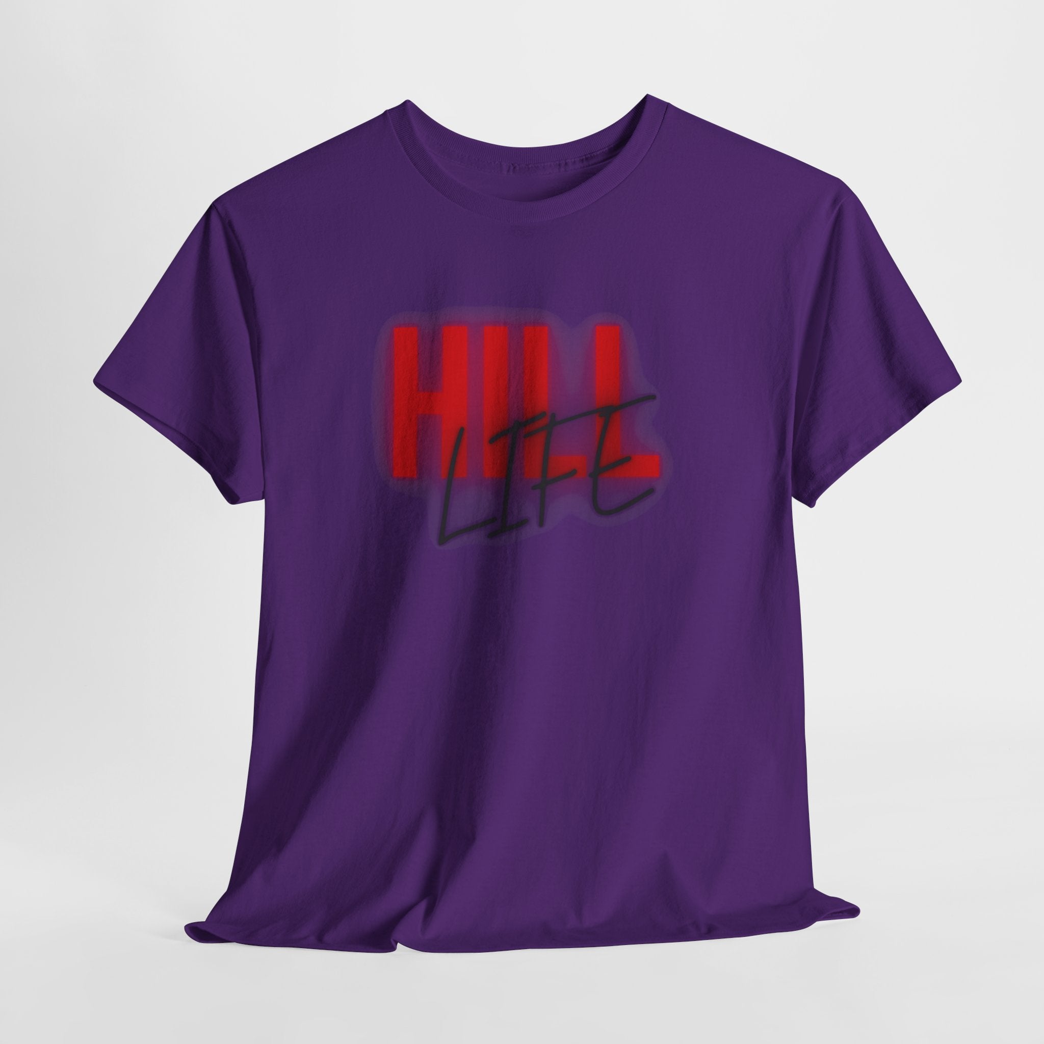 Hill Life Tee — Red Gradient Graphic T-Shirt