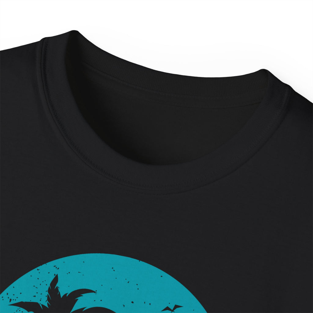 Vacation Mode Tee — Retro Palm Beach Sunset Graphic T-Shirt