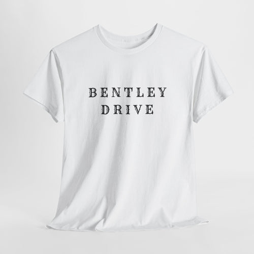 Bentley Drive Tee — Minimal Vintage Script T‑Shirt