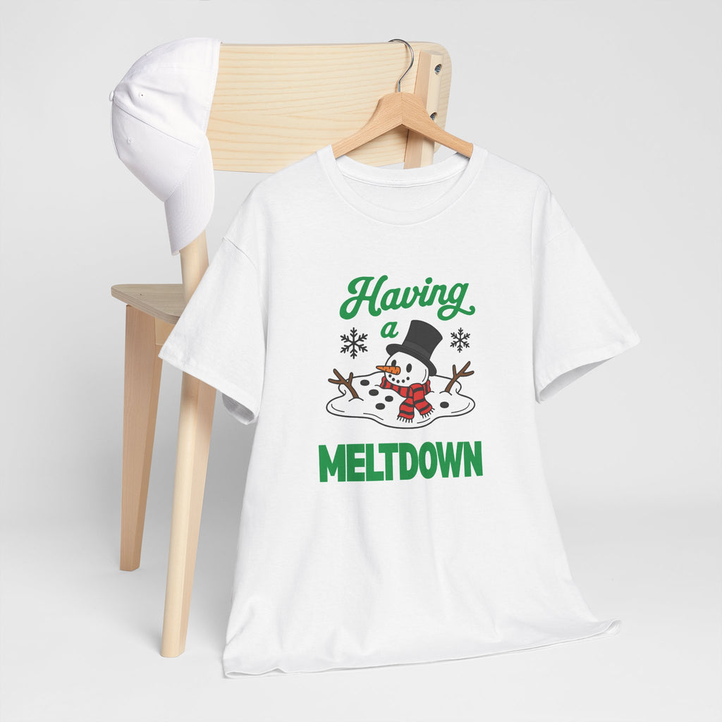 Having a Meltdown Snowman Christmas T-Shirt