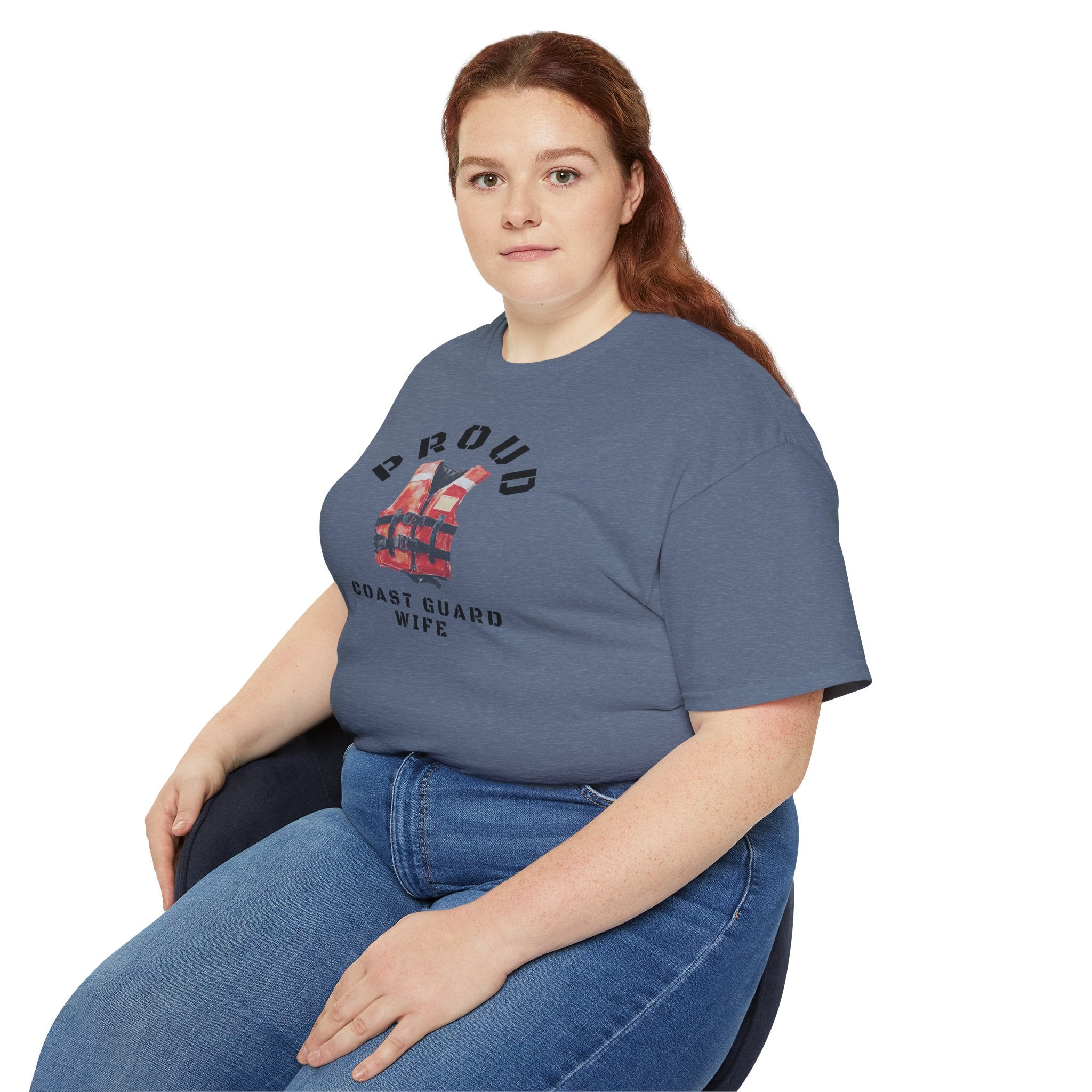 Proud Coast Guard Wife T-Shirt — Life Vest Graphic Tee for Military Spouses
